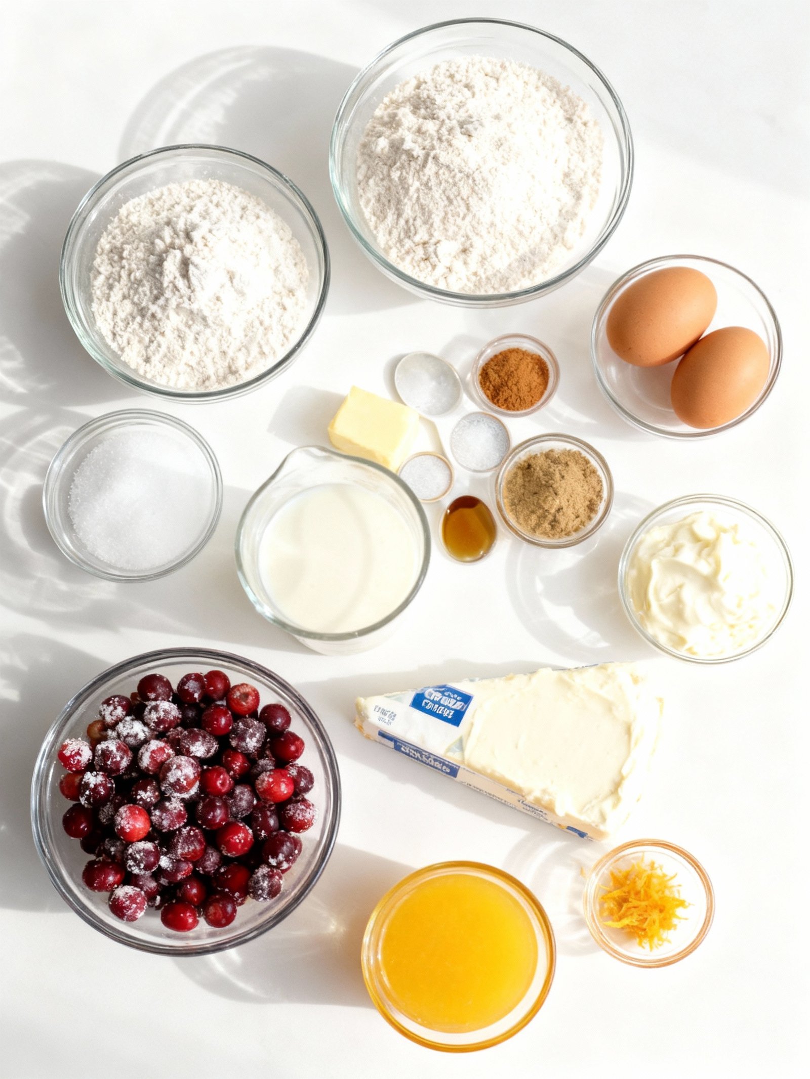 Cranberry Orange Spice Cake with Citrus Cream Cheese ingredients