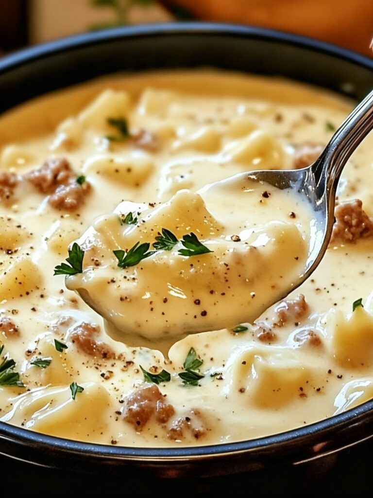 Creamy Alfredo Lasagna Soup Recipe