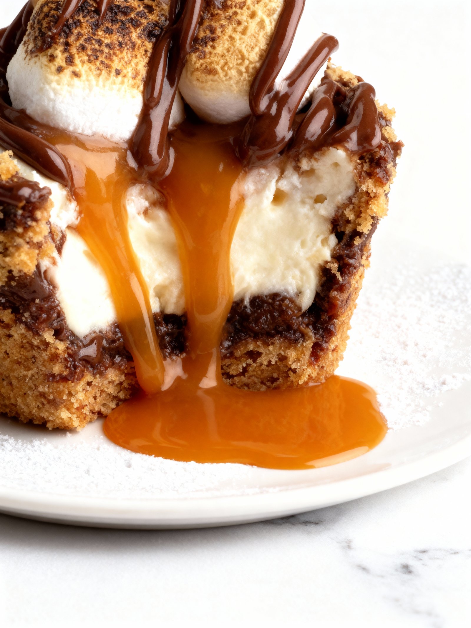 Creamy Caramel Marshmallow Cups finished