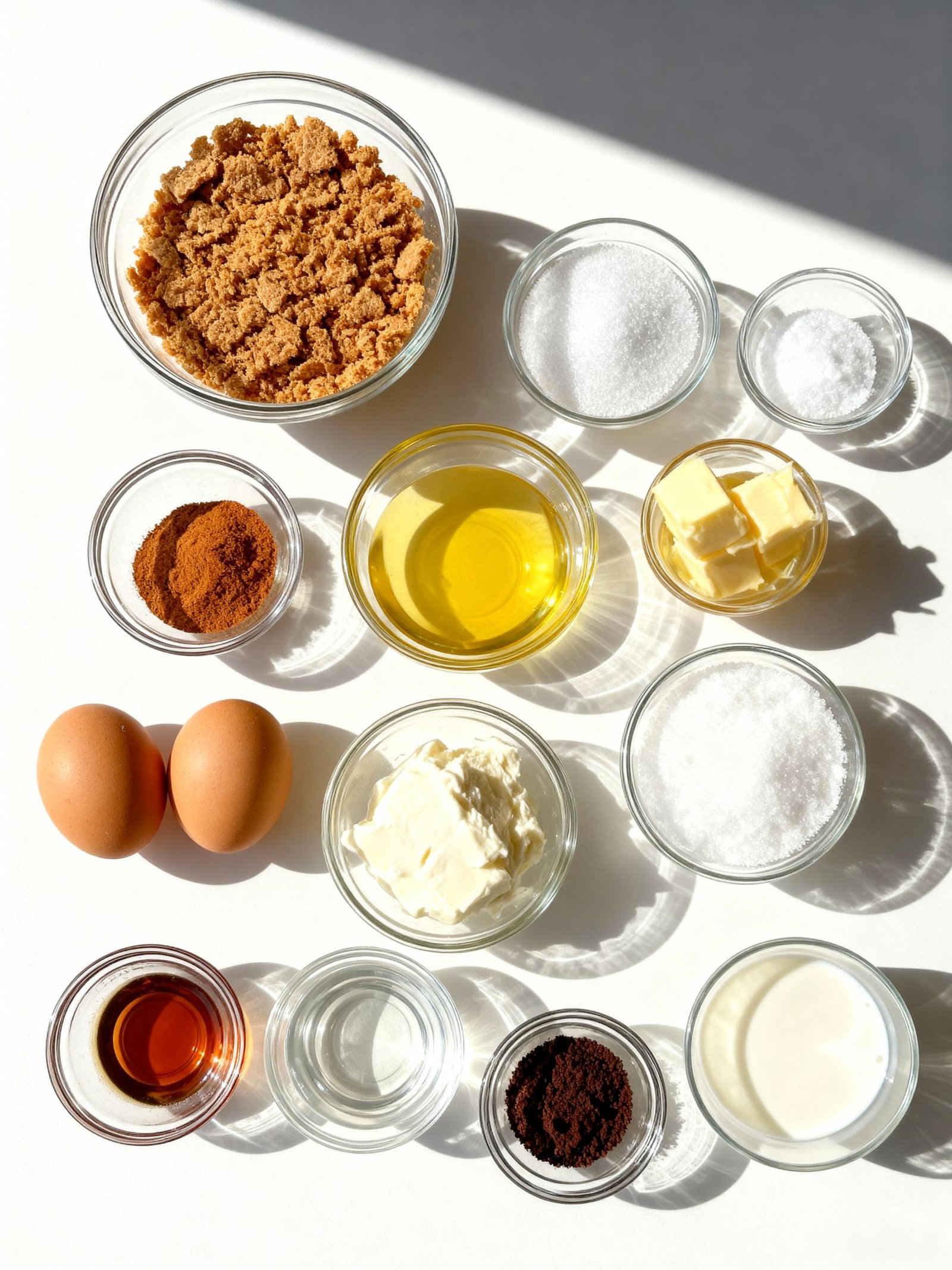 Creamy Coffee Swirl Cheesecake ingredients