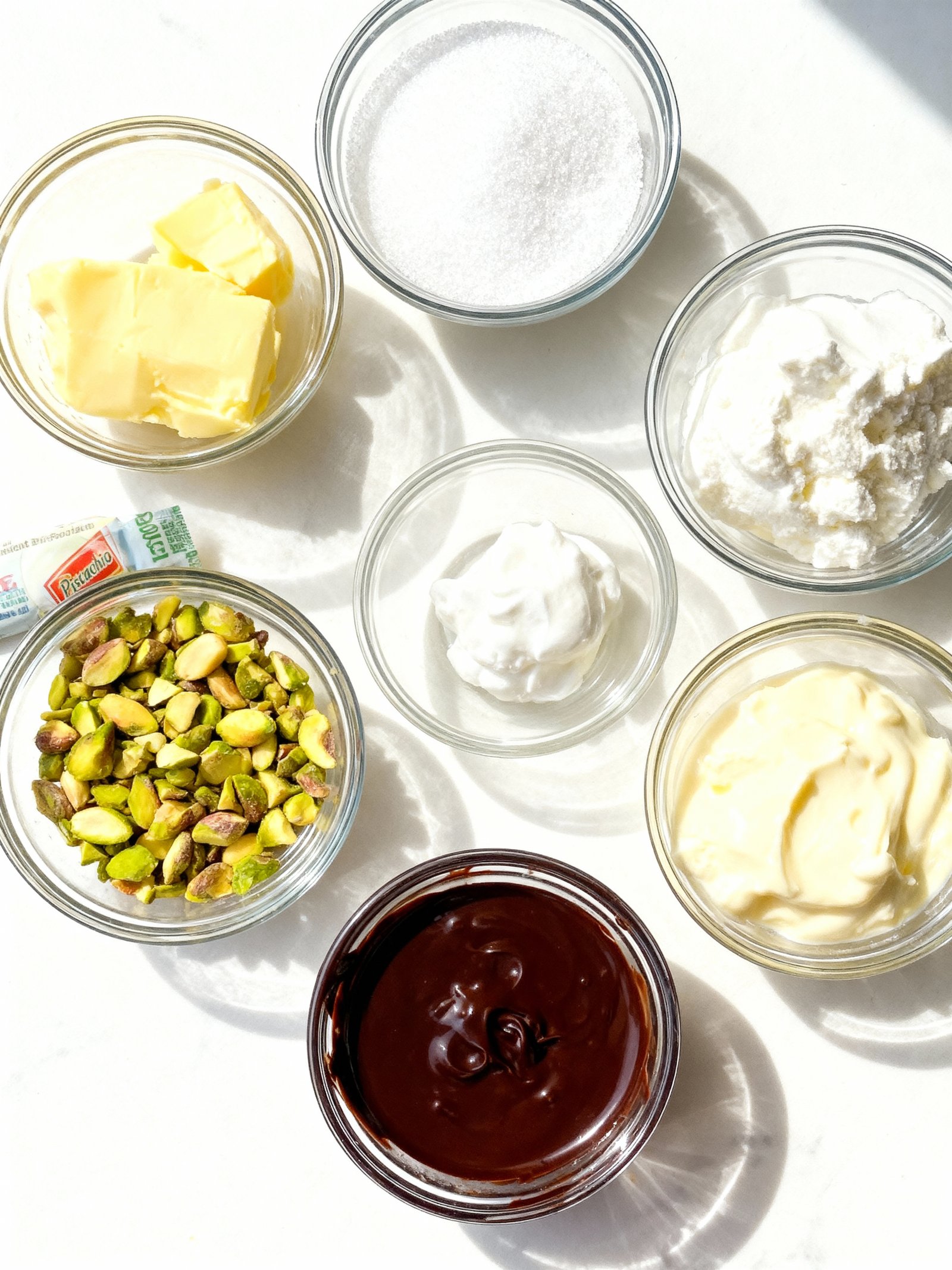 Creamy Pistachio Fudge ingredients