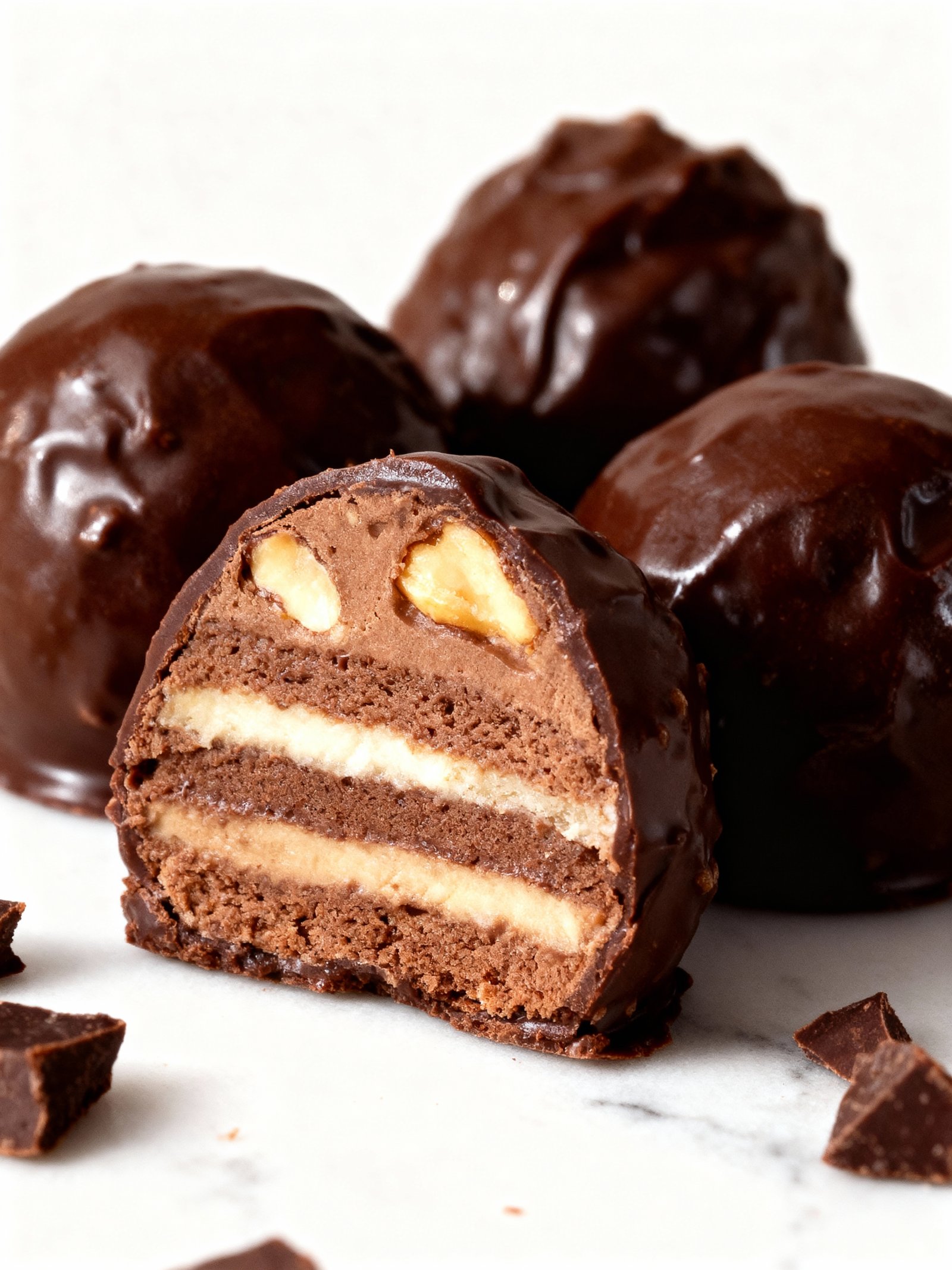 Crunchy Chocolate Hazelnut Truffles finished