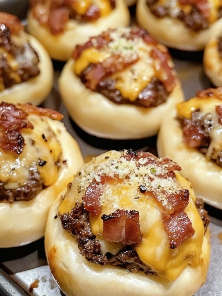 Garlic Parmesan Cheeseburger Bombs Recipe