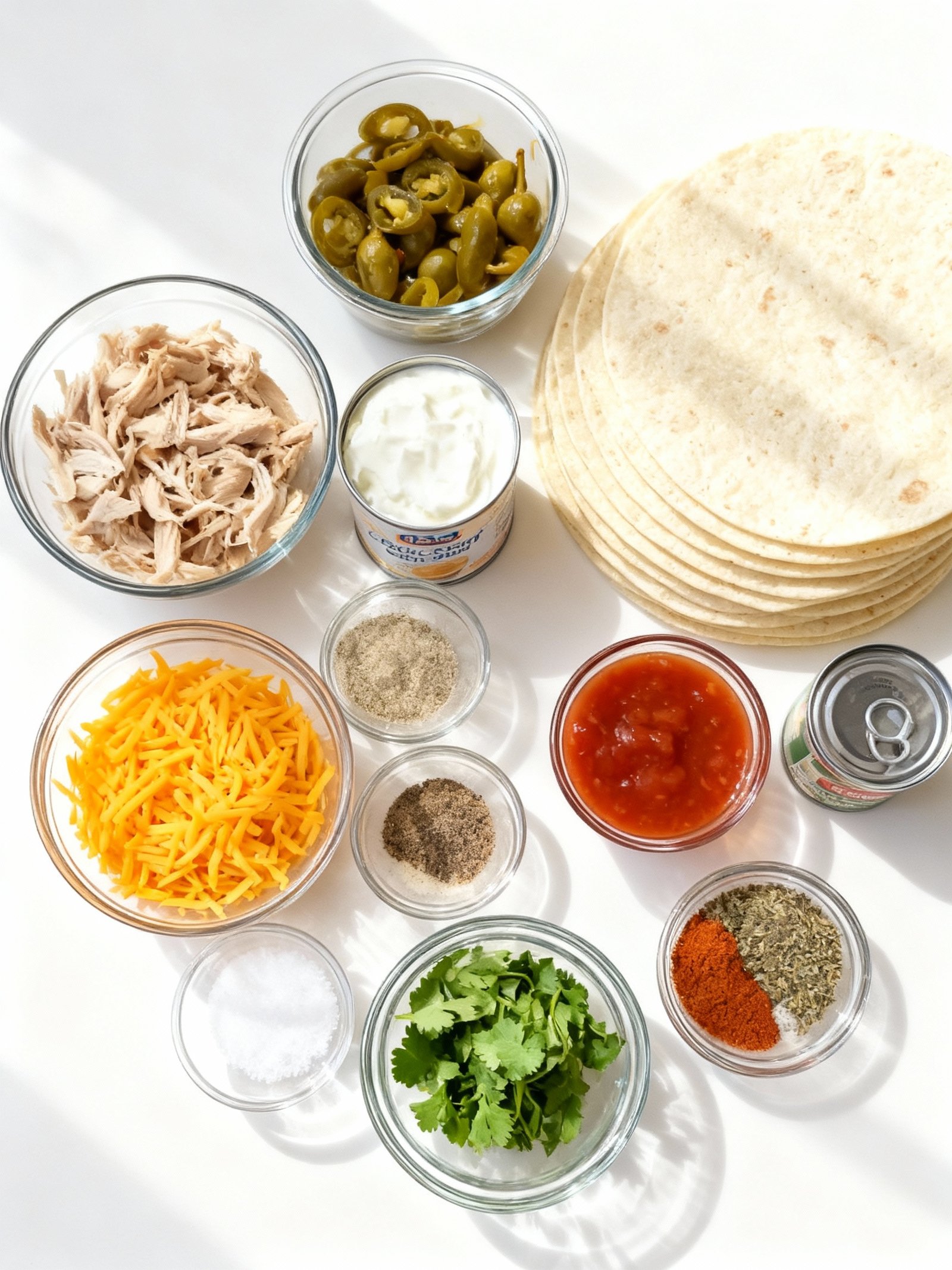 Green Chile Chicken Enchilada Casserole ingredients