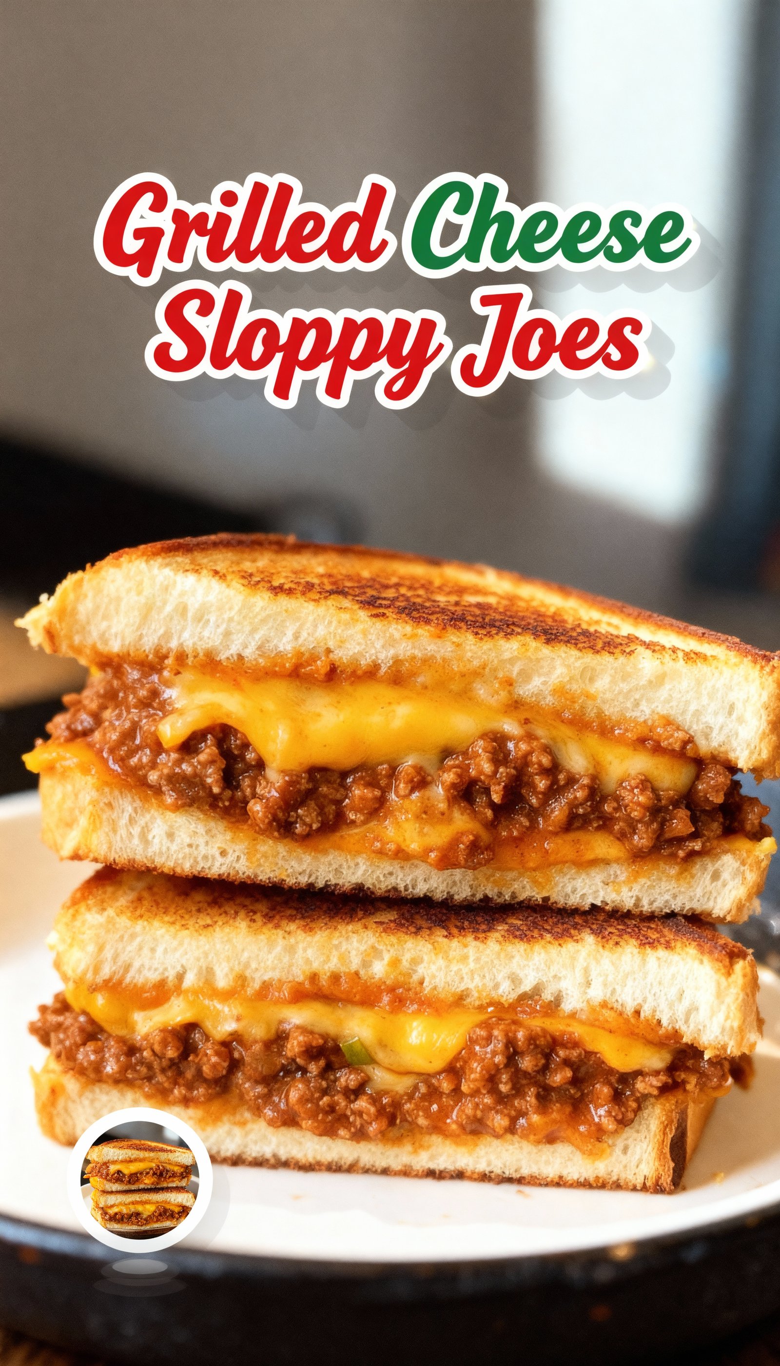 Grilled Cheese Sloppy Joes finished
