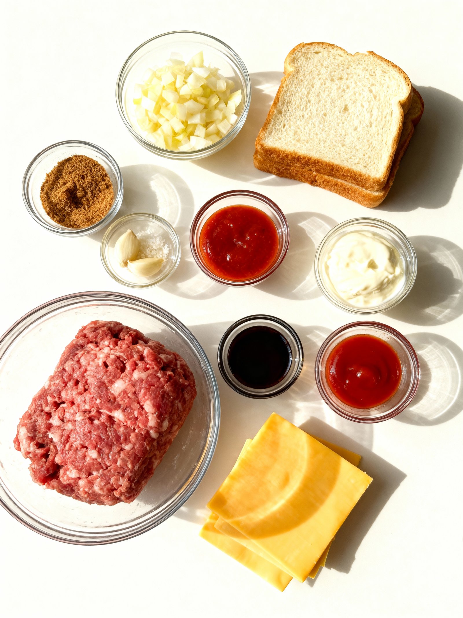 Grilled Cheese Sloppy Joes ingredients