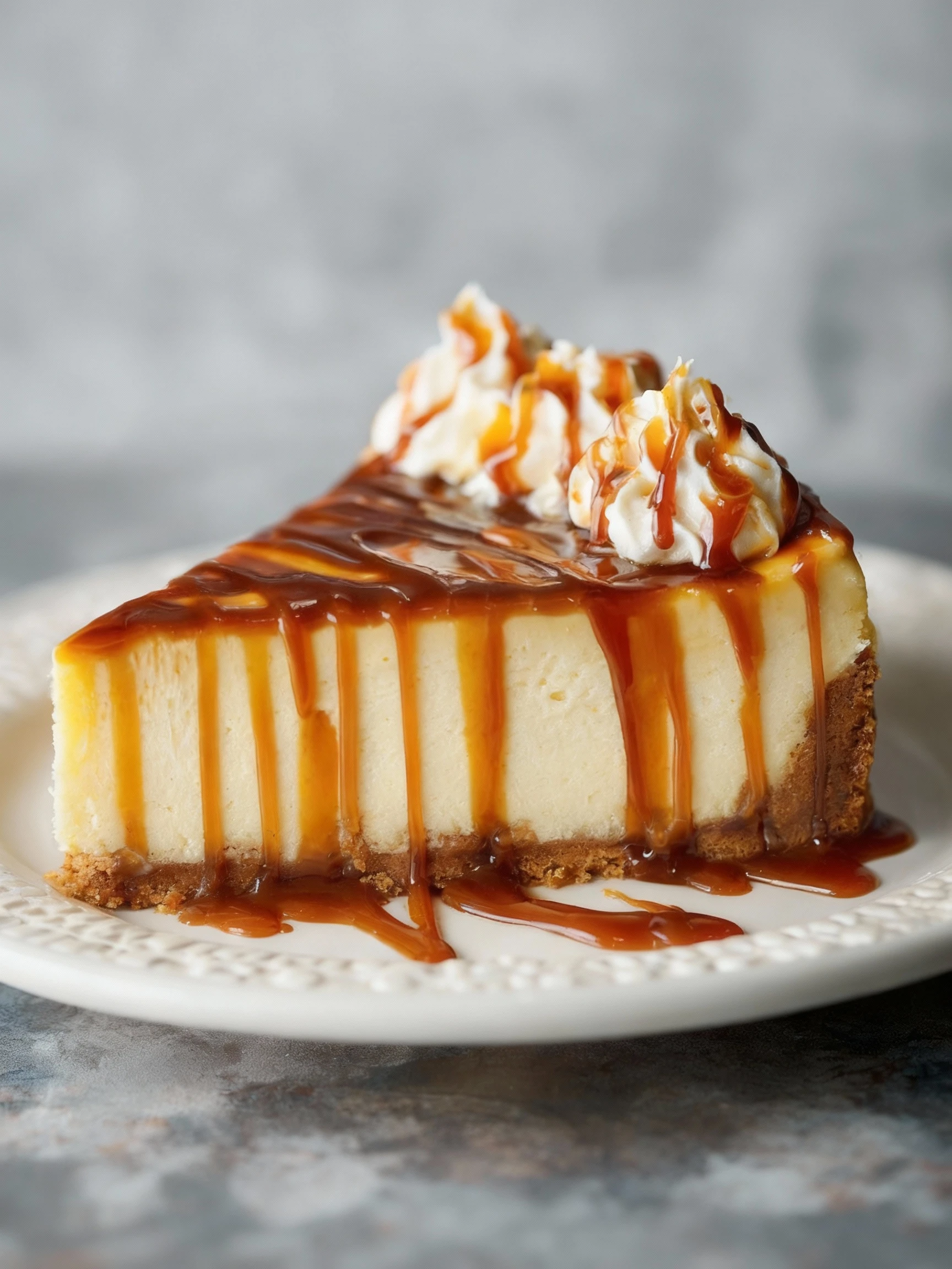 Irish Cream Caramel Cheesecake pure indulgence in every creamy, caramel drizzled bite This luscious cheesecake co finished