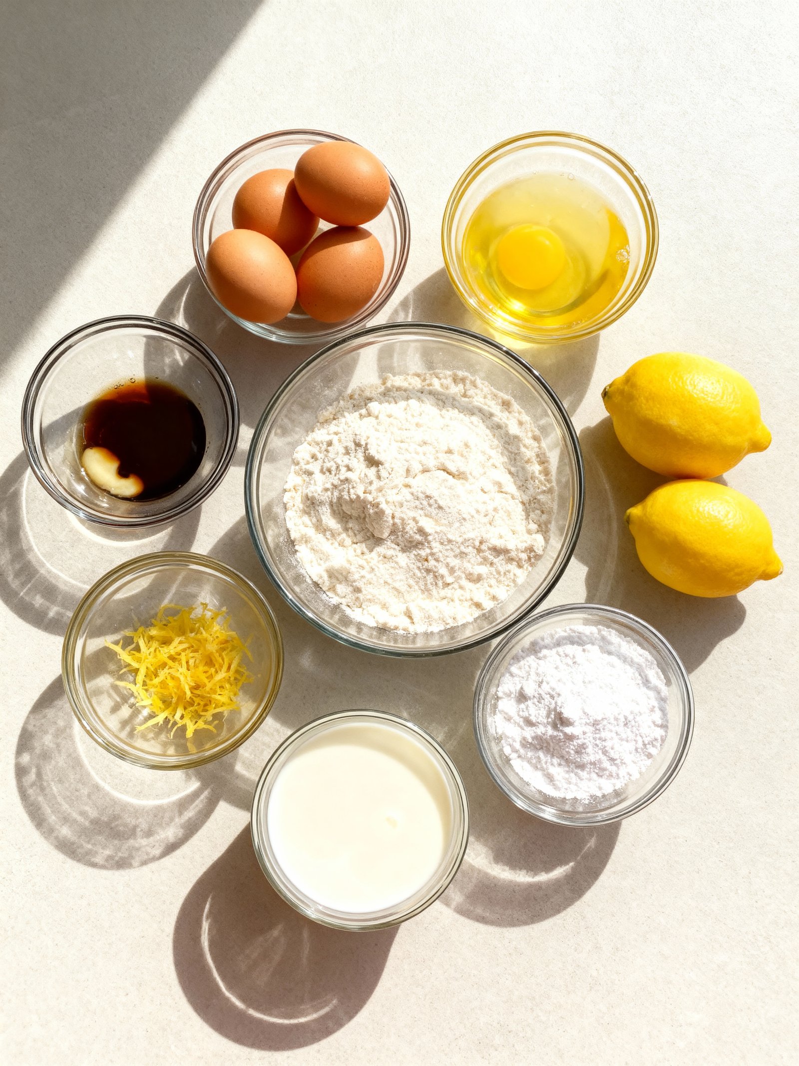 Irresistible Lemon Custard Cake ingredients
