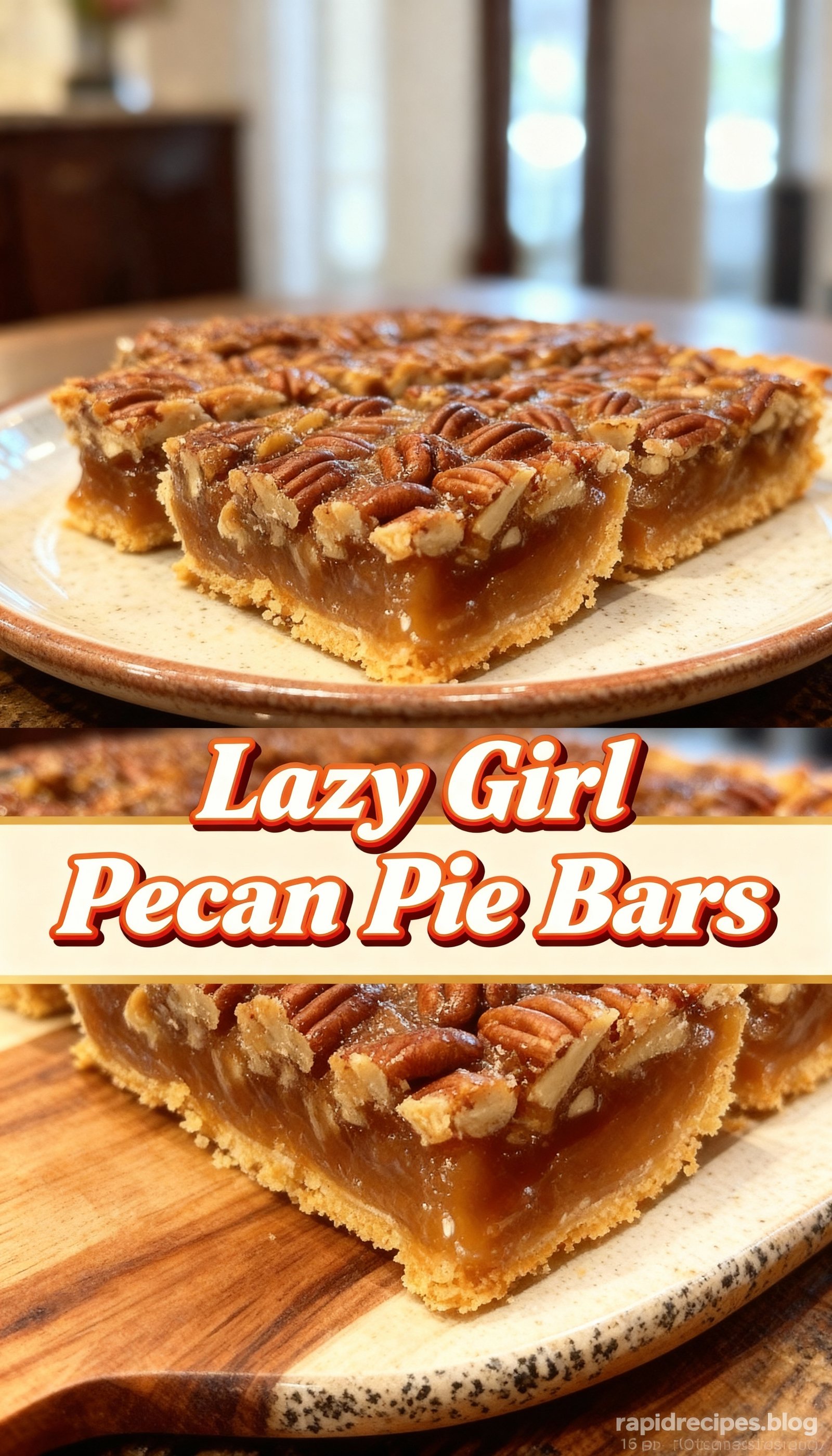 Lazy Girl Pecan Pie Bars finished