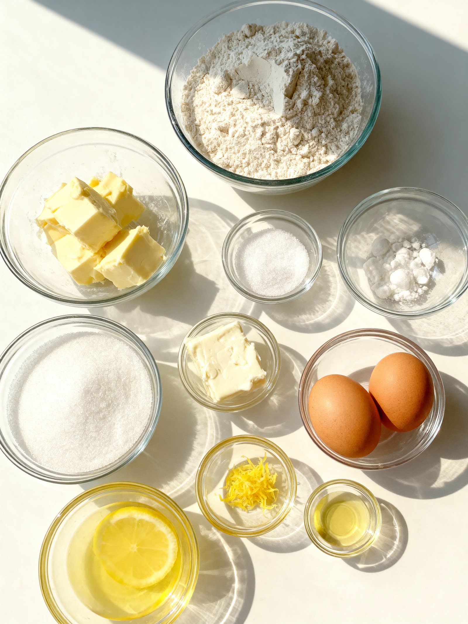 Lemon Marbled Cheesecake Bars ingredients