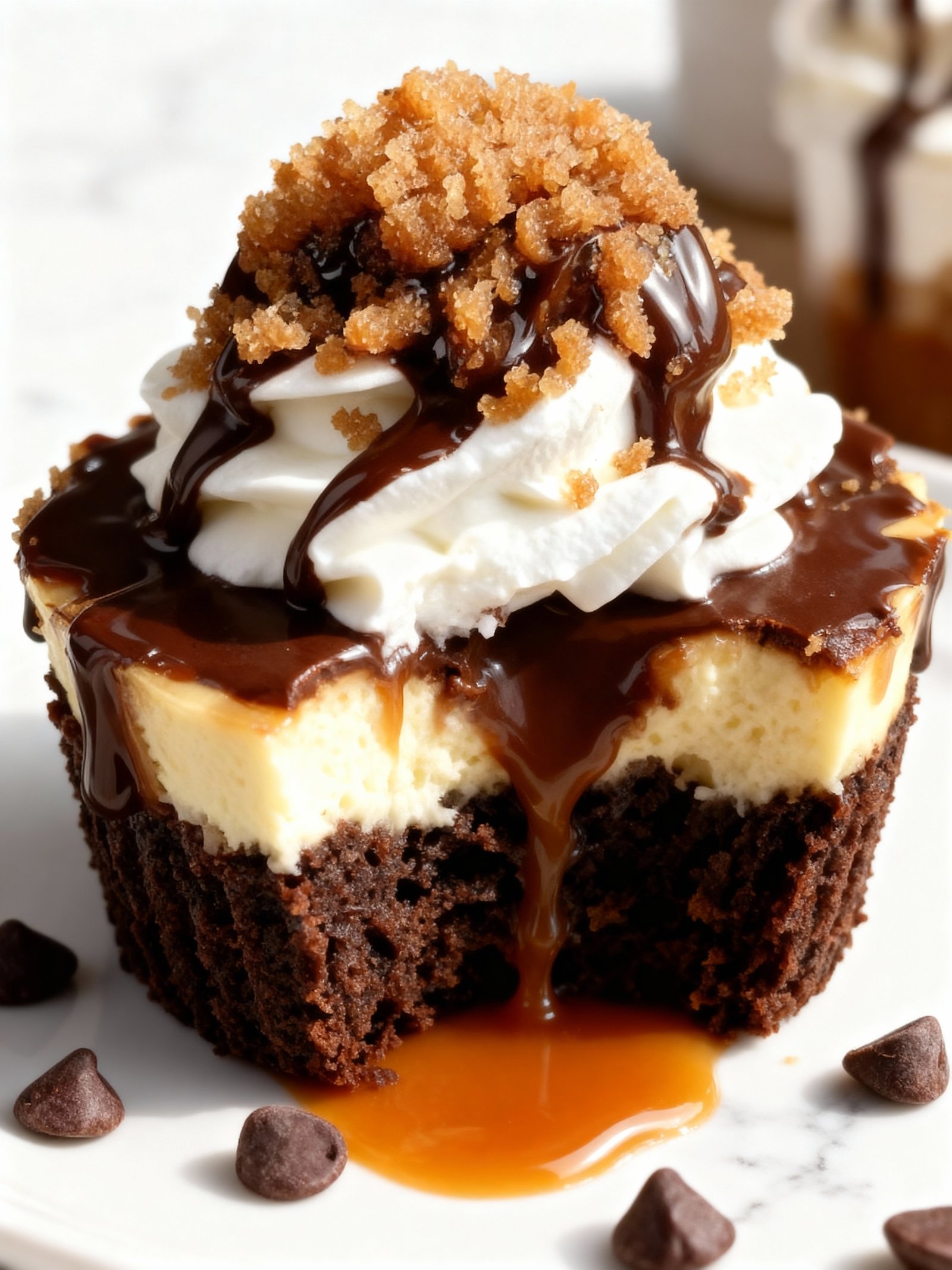 Loaded Brownie Cheesecake Cup finished