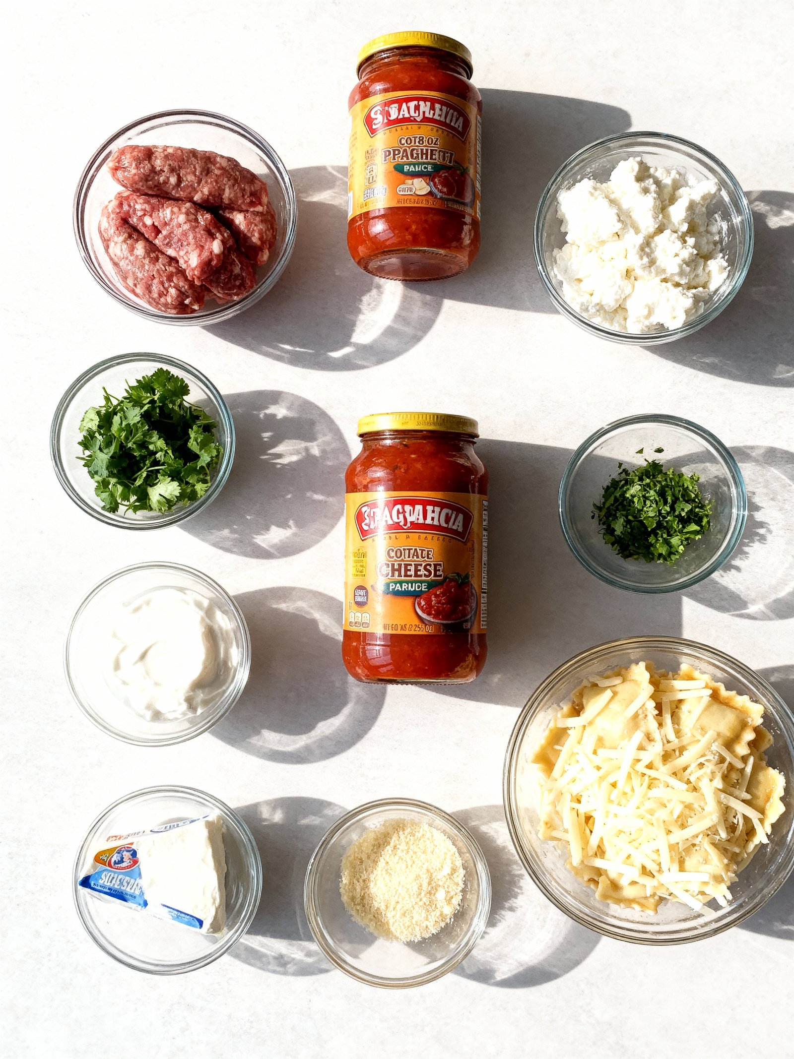 Million Dollar Ravioli Casserole ingredients