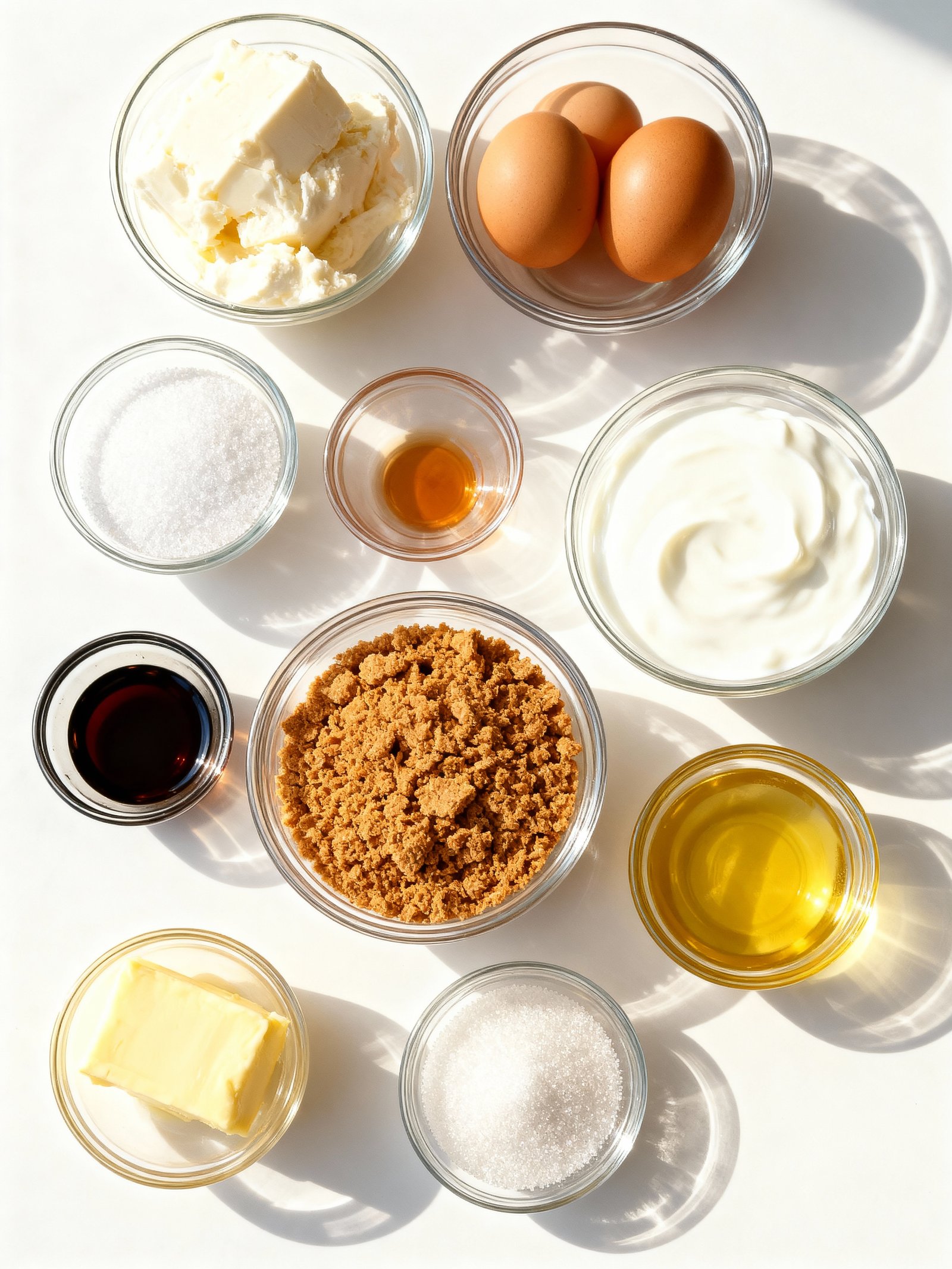Mini Creme Brulee Cheesecakes ingredients
