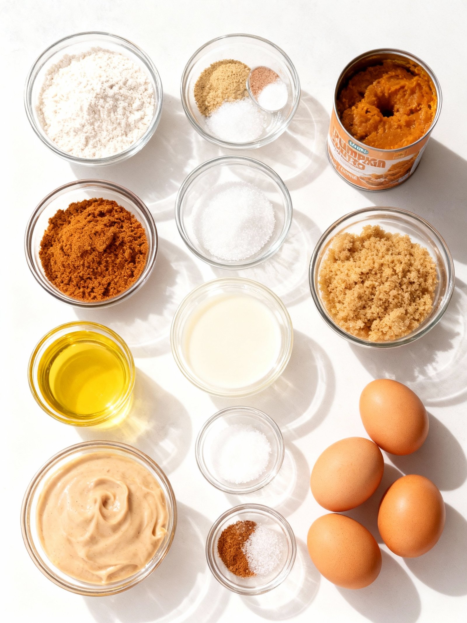 Mini Pumpkin Bundt Cakes with Cinnamon Brown Butter Frosting ingredients