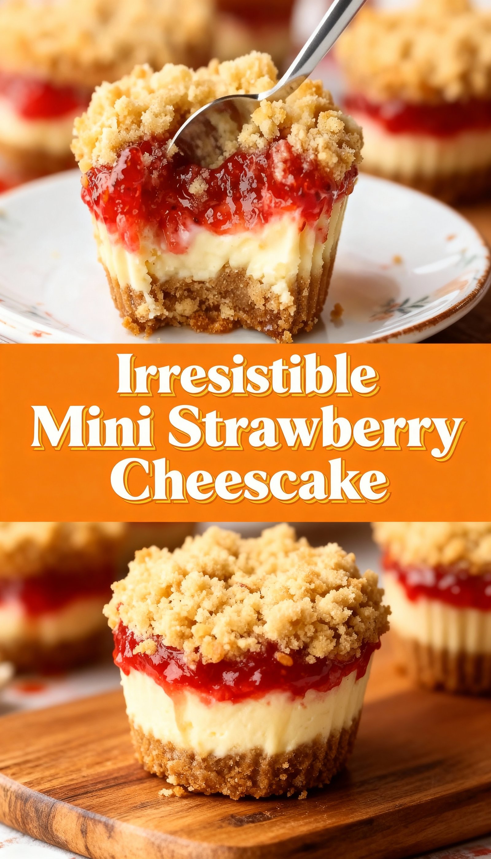 Irresistible Mini Strawberry Cheesecake finished