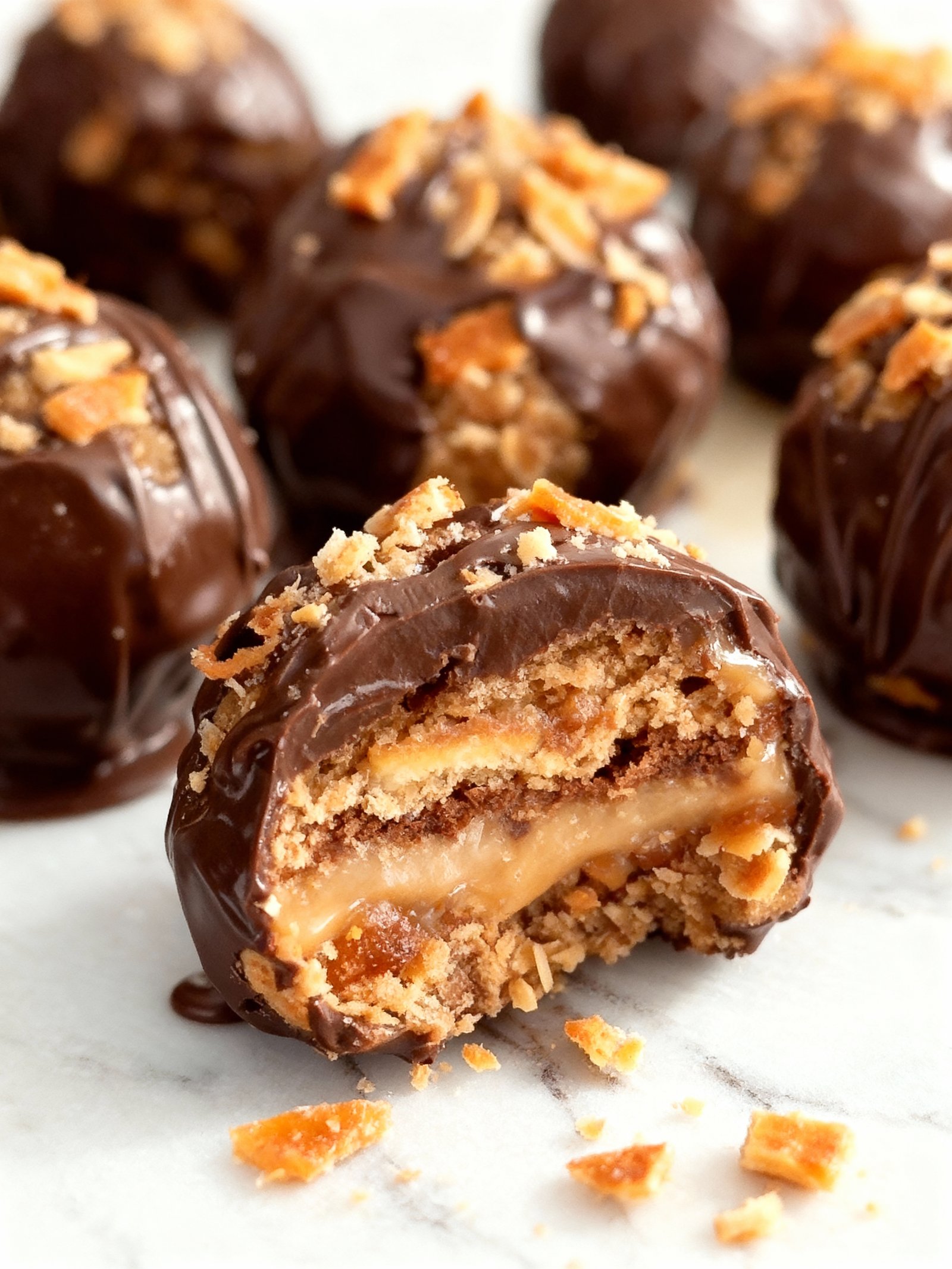 No Bake Butterfinger Truffles finished