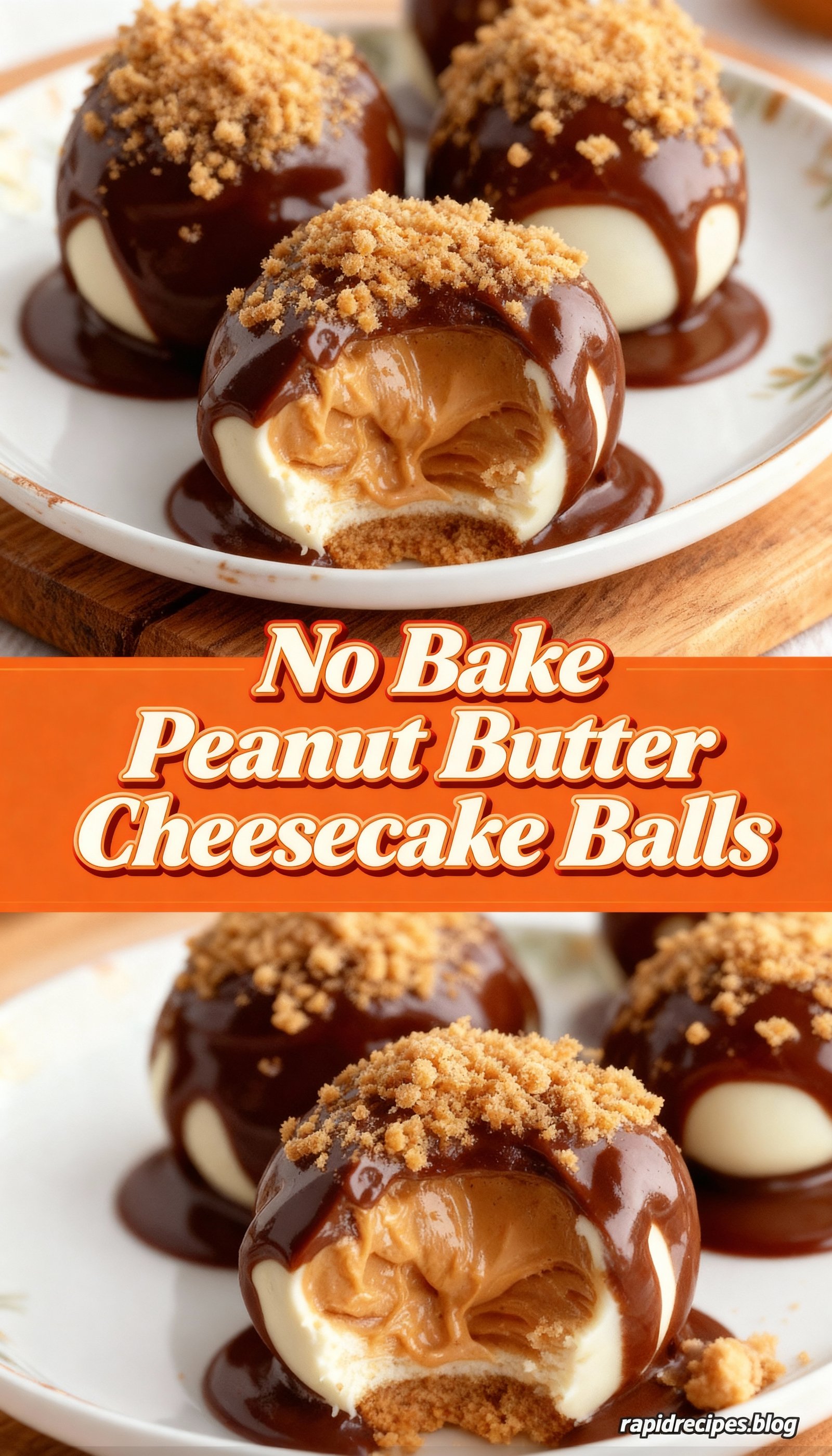 No Bake Peanut Butter Cheesecake Balls finished