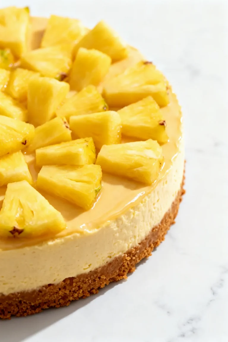 No Bake Pineapple Heaven Cheesecake