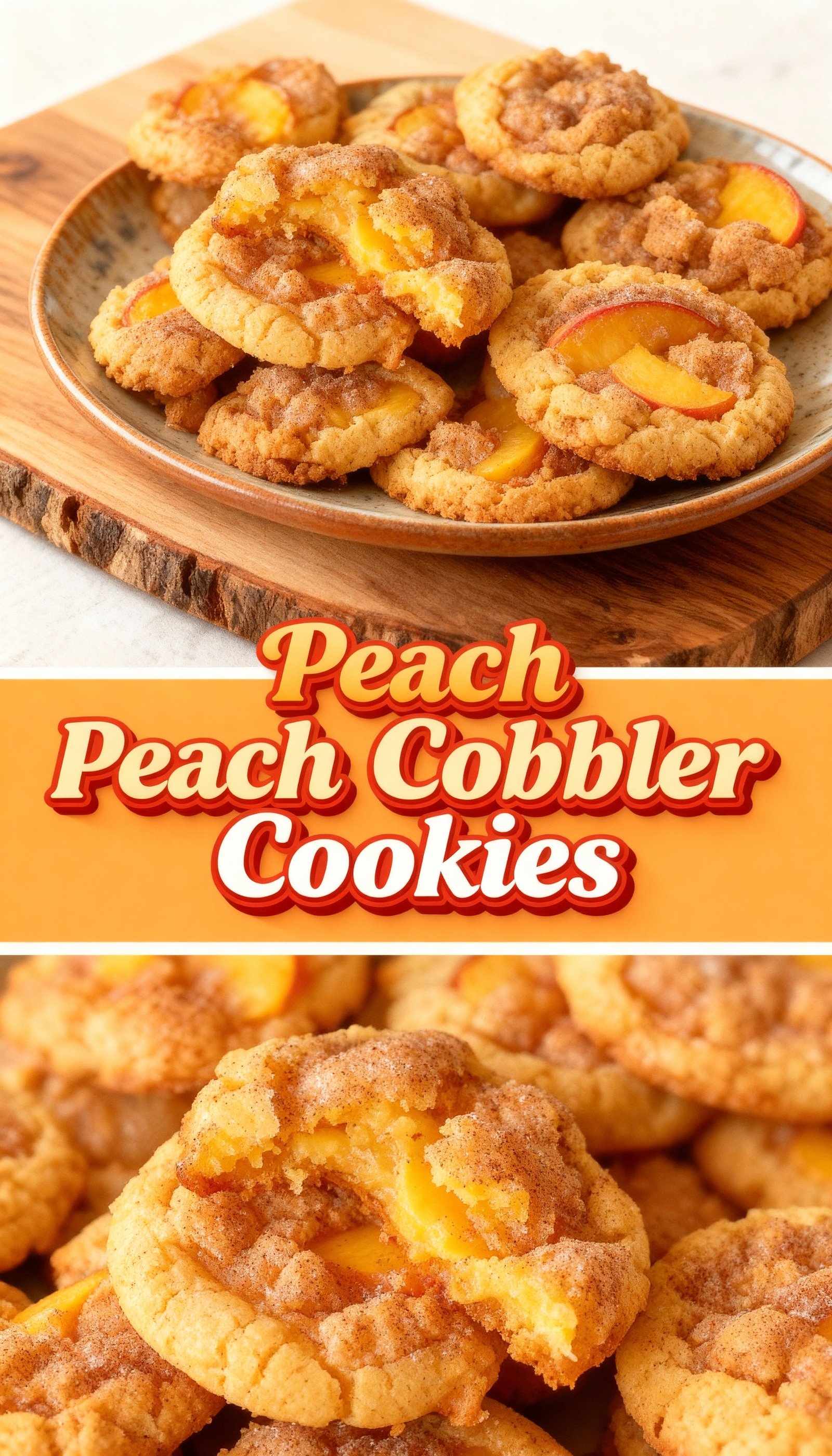 Peach Cobbler Cookies finished