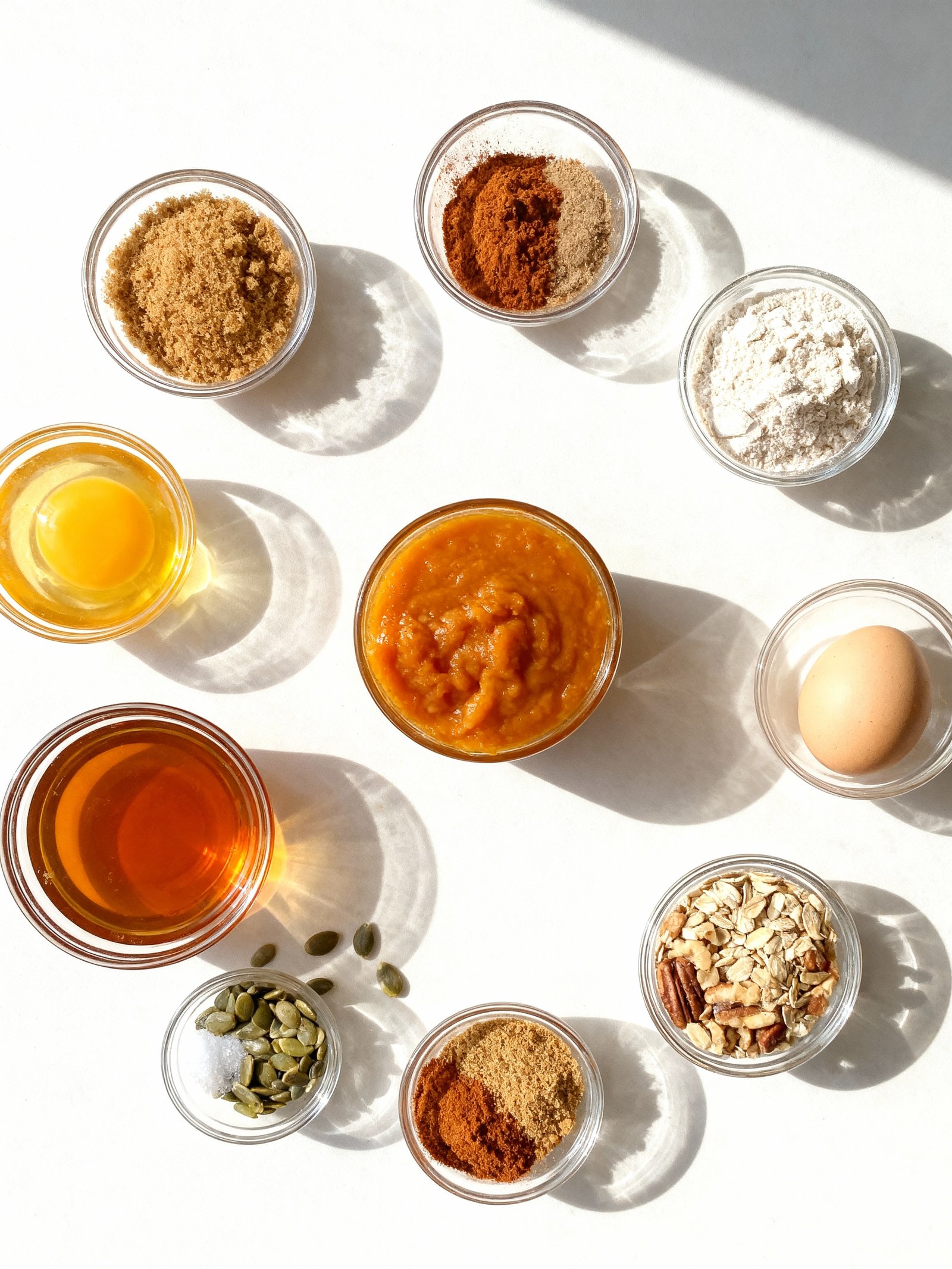 Pumpkin Pie Crumble Bars ingredients