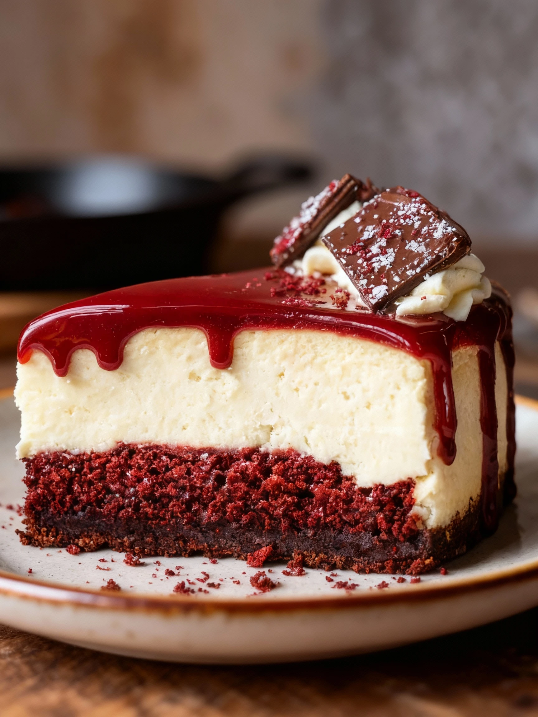 Red Velvet Cheesecake finished