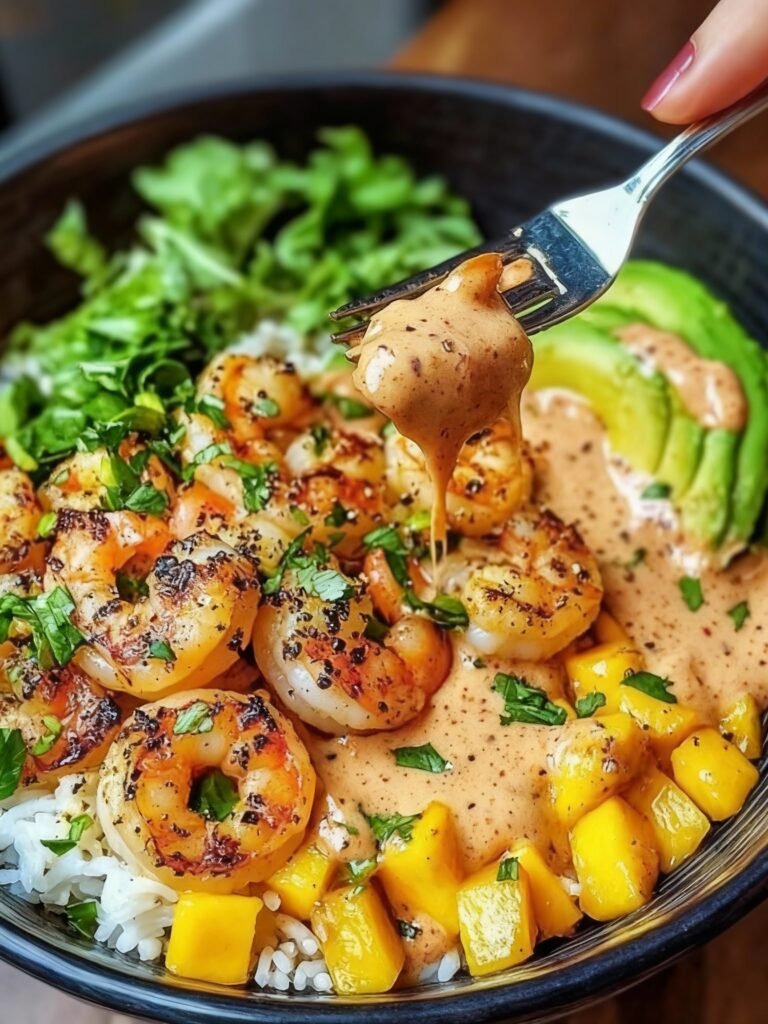Shrimp and Avocado Bowls with Mango Salsa Recipe