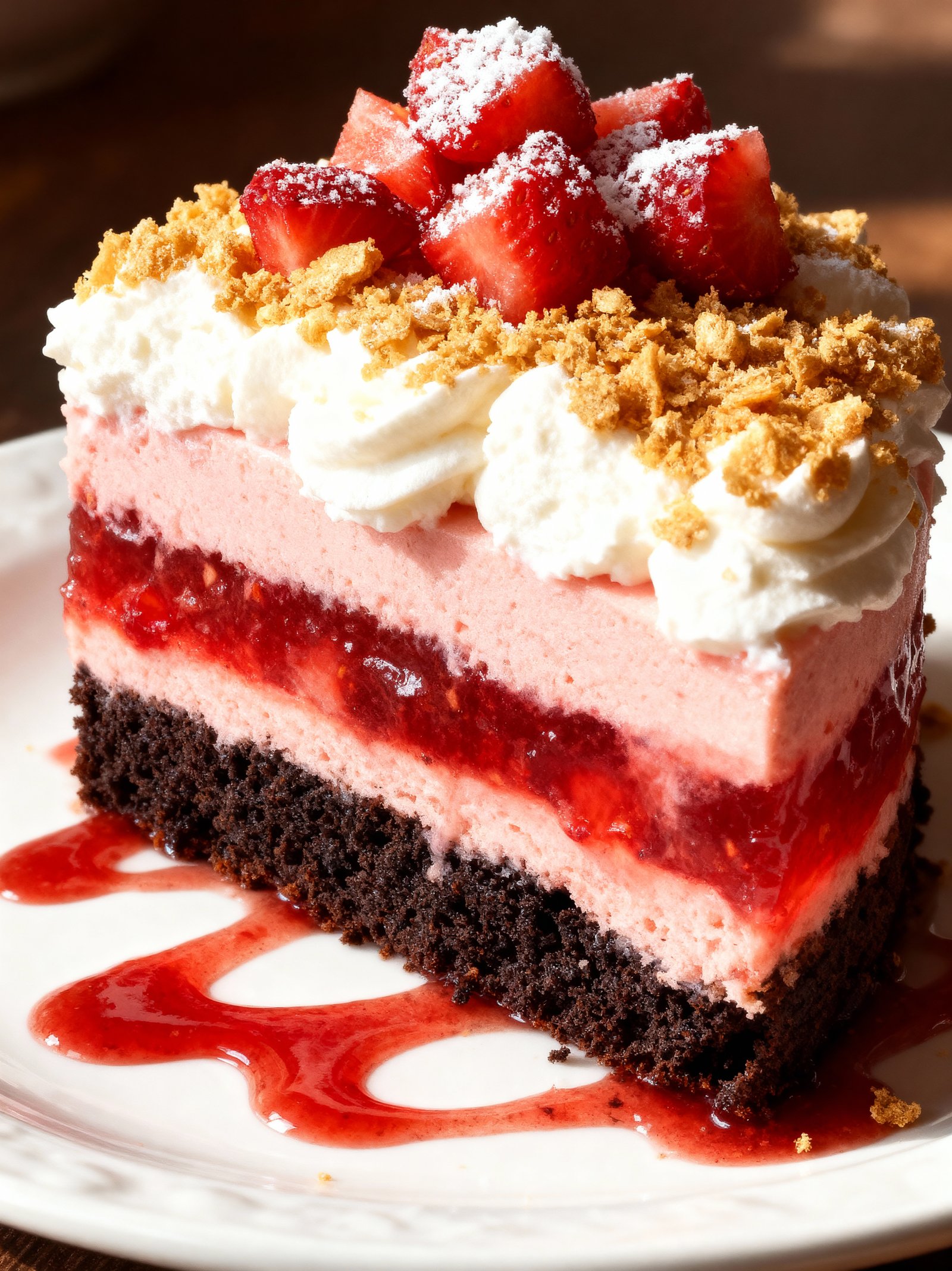 Strawberry Cake Oreo Crumble finished