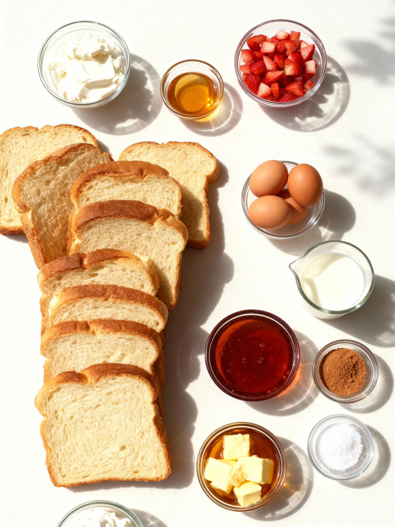 Strawberry Cheesecake Stuffed French Toast ingredients
