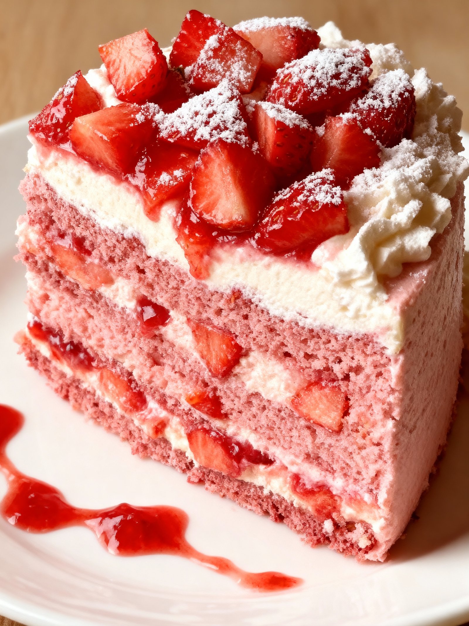 Strawberry Velvet Cake finished