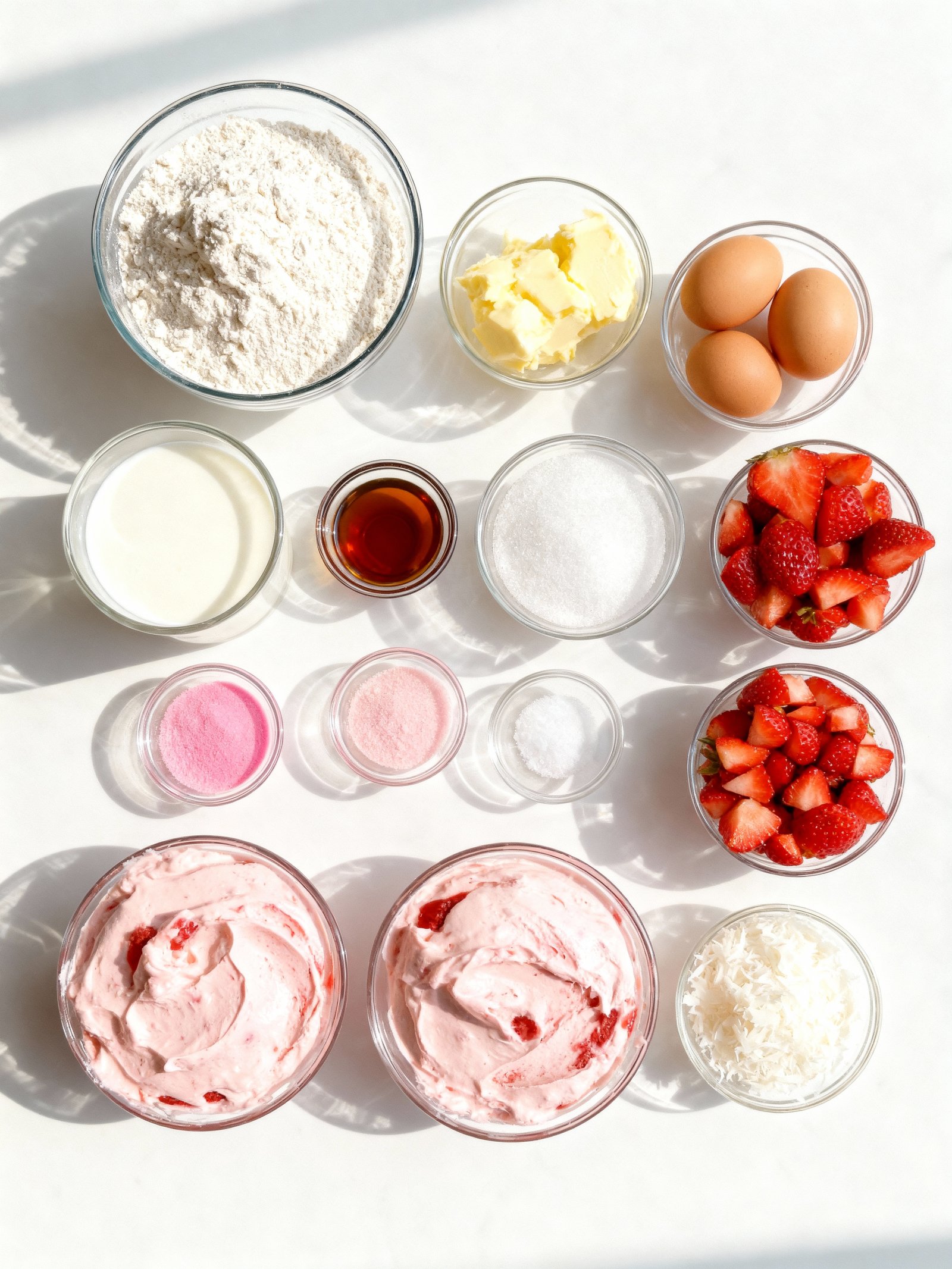 Strawberry Velvet Cake ingredients