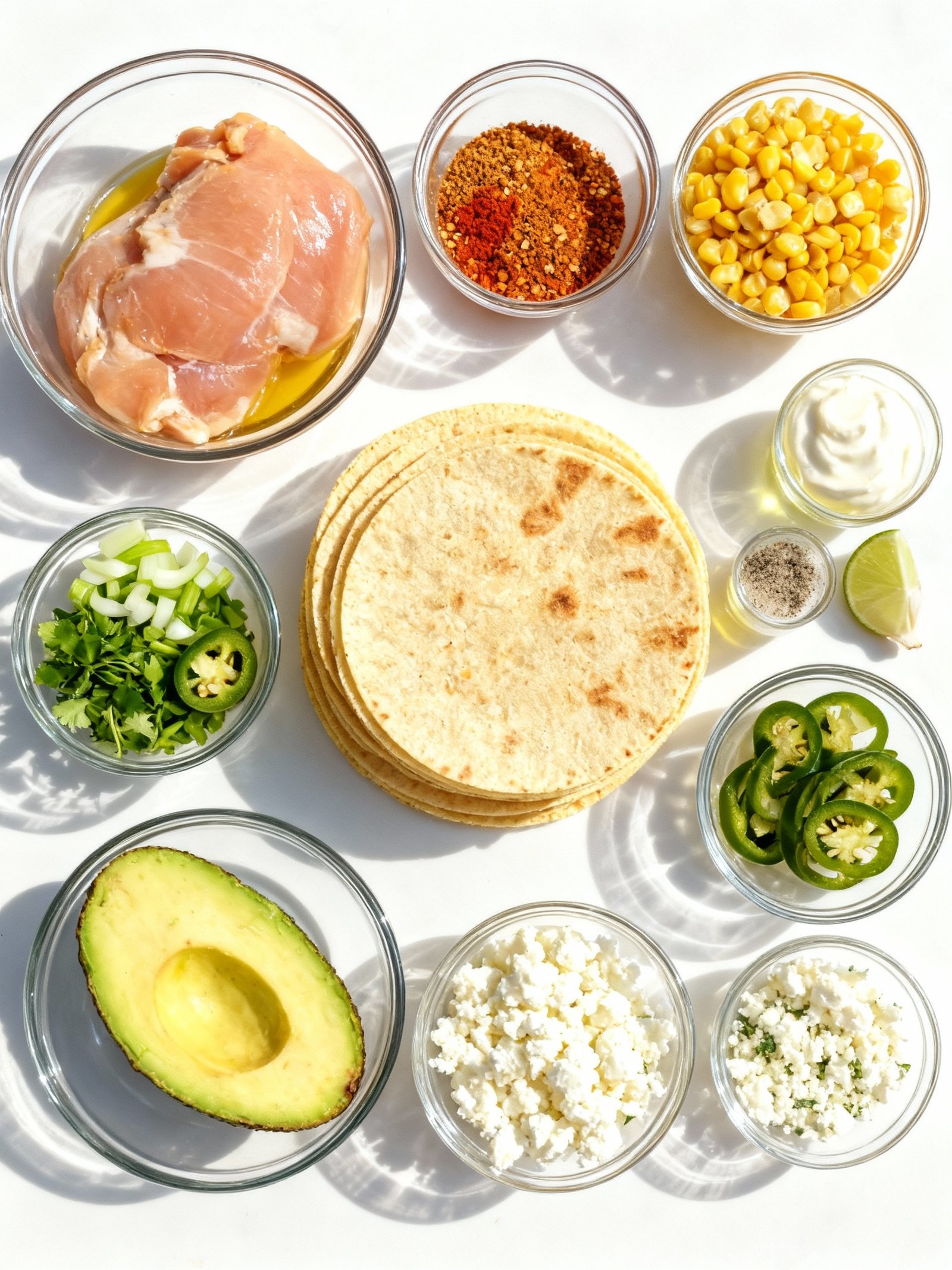 Street Corn Chicken Tacos ingredients