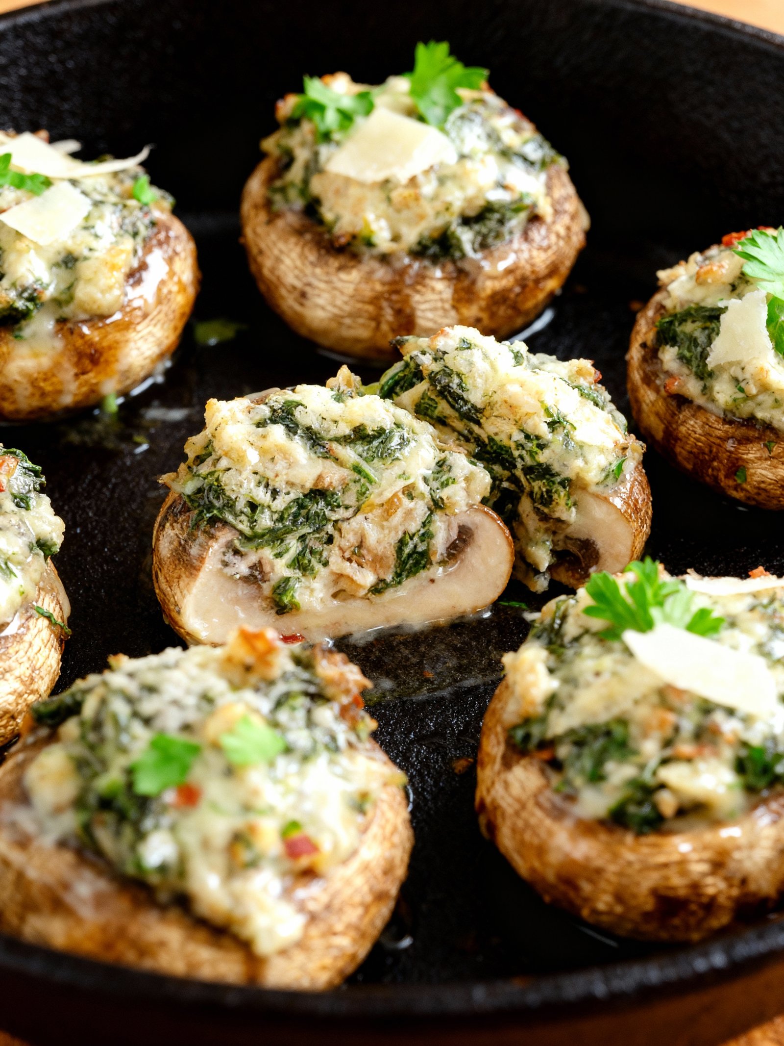 Stuffed Mushrooms Appetizer finished