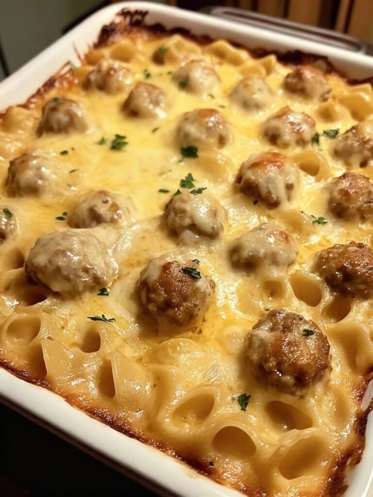 Swedish Meatball Noodle Bake Recipe