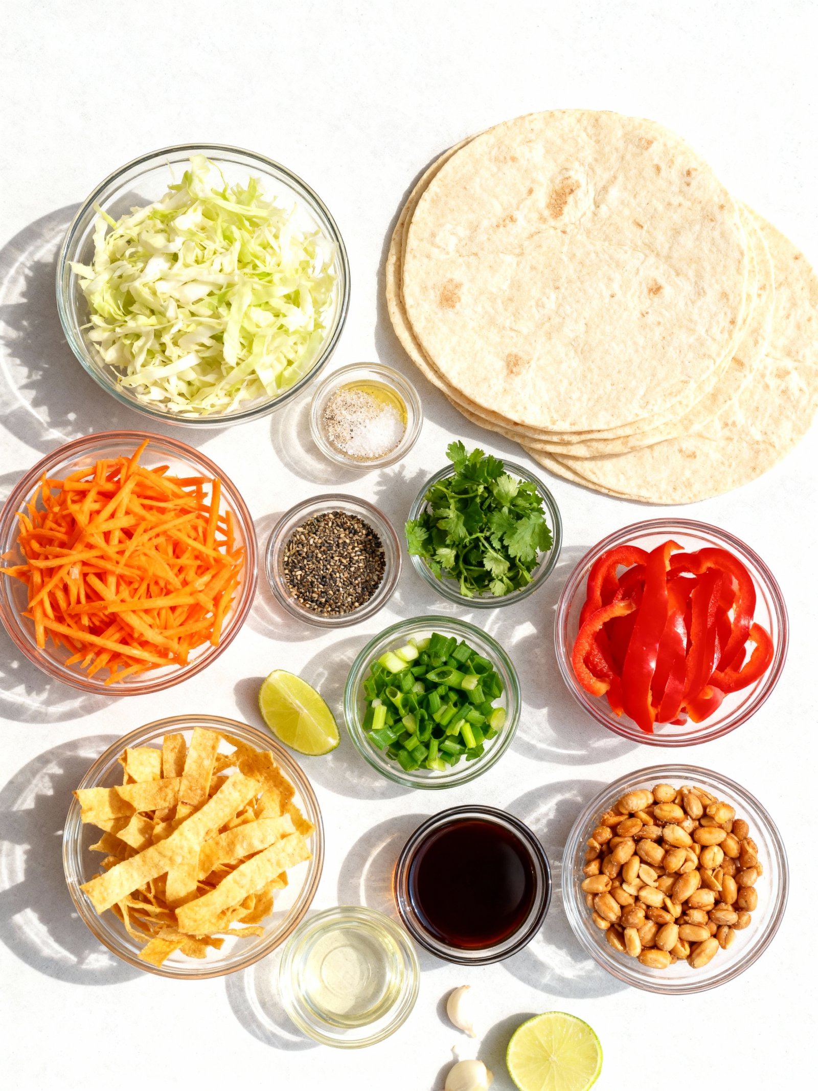 Thai Peanut Chicken Wrap ingredients