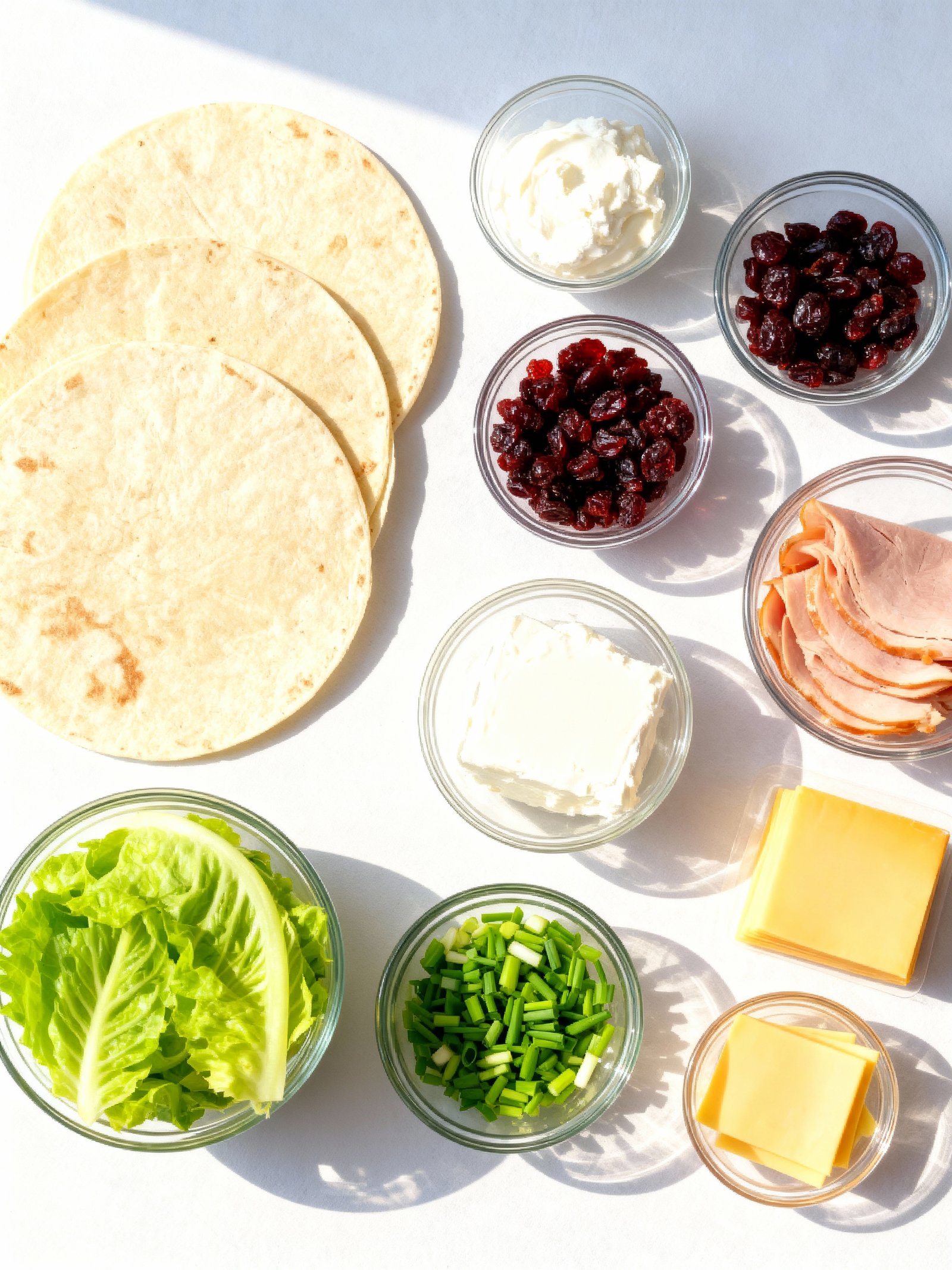 Turkey Cranberry Pinwheels ingredients