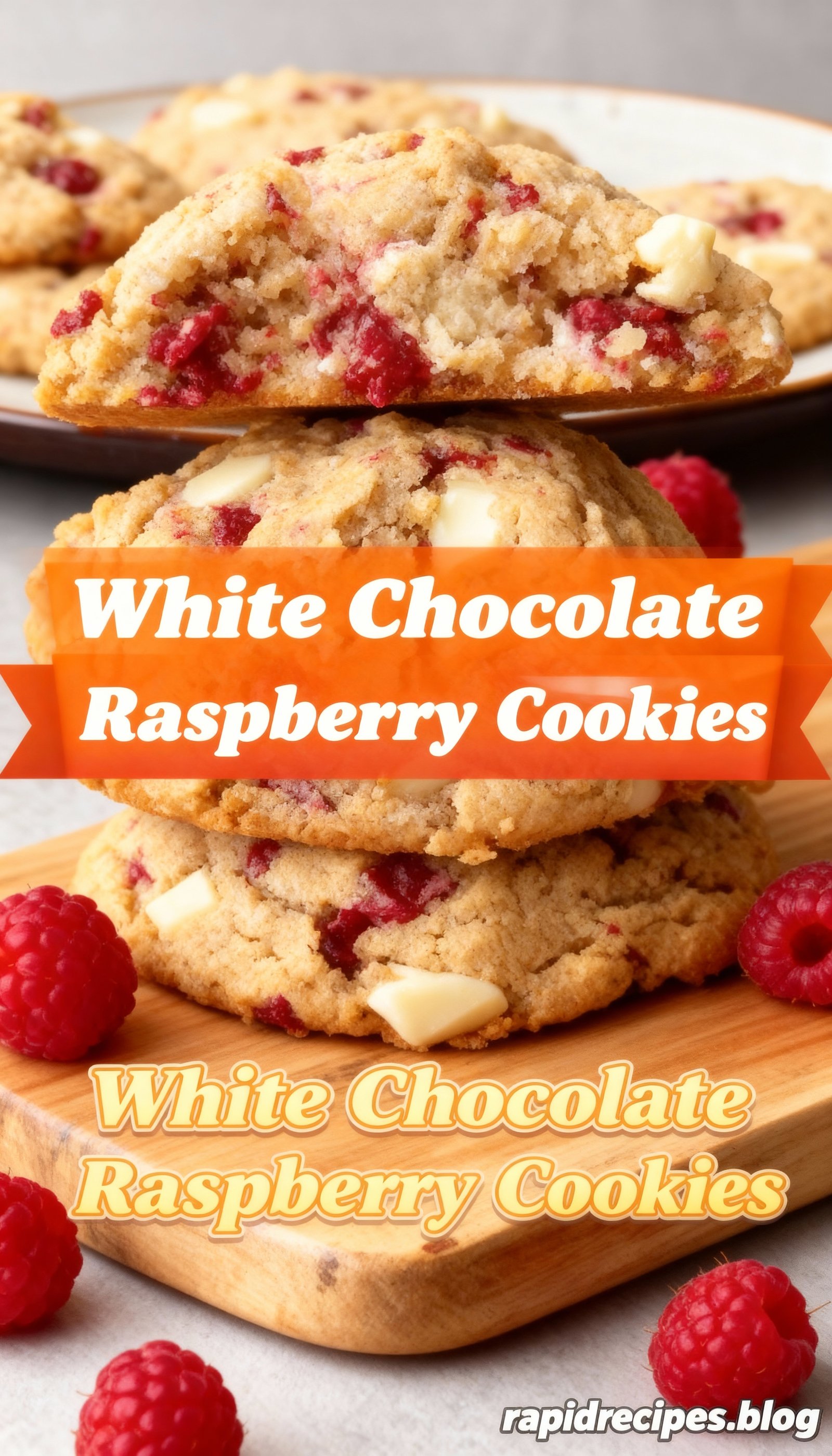 White Chocolate Raspberry Cookies finished