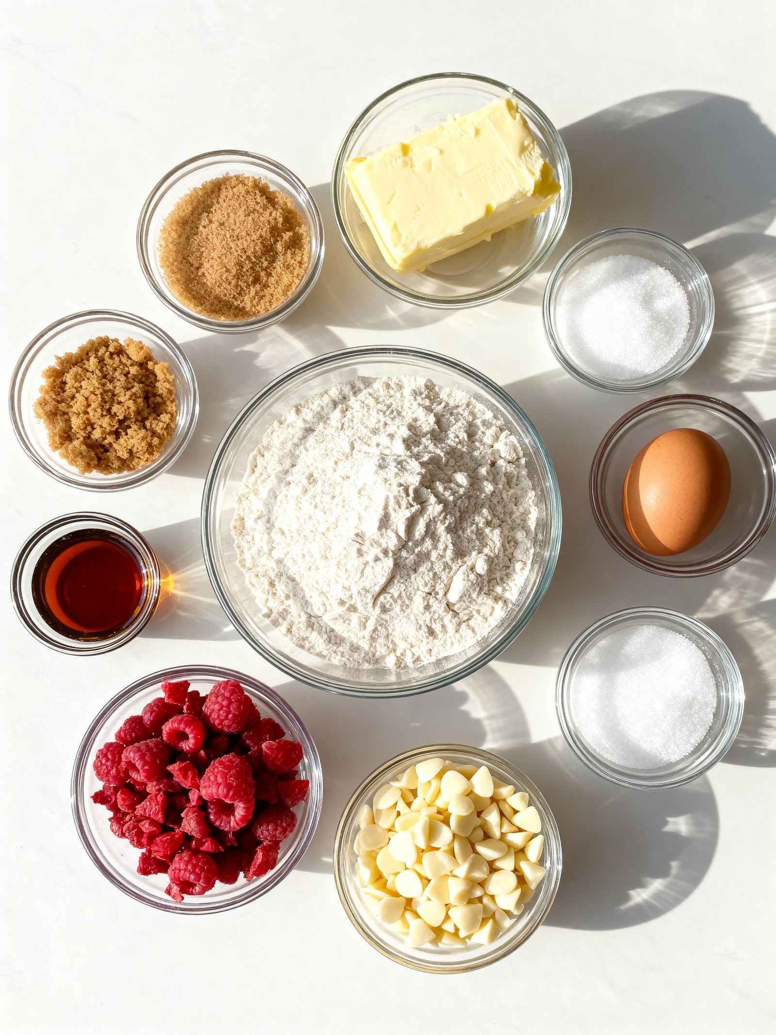 White Chocolate Raspberry Cookies ingredients