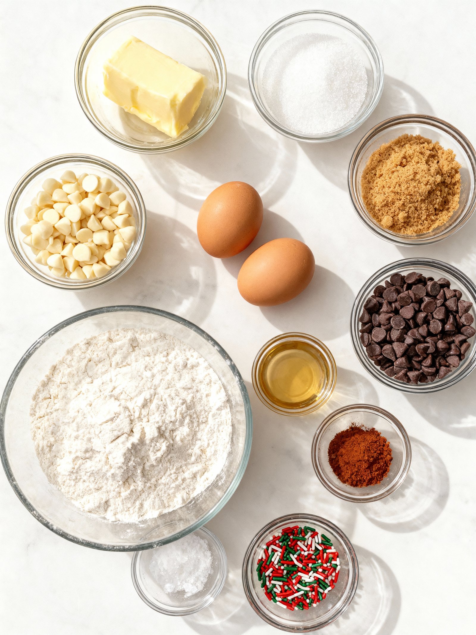 Winter Wonderland Chocolate Chip Cookies ingredients