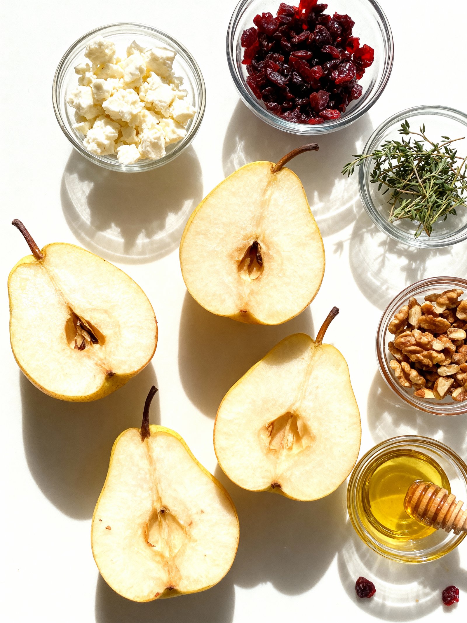 Baked Pears with Feta ingredients