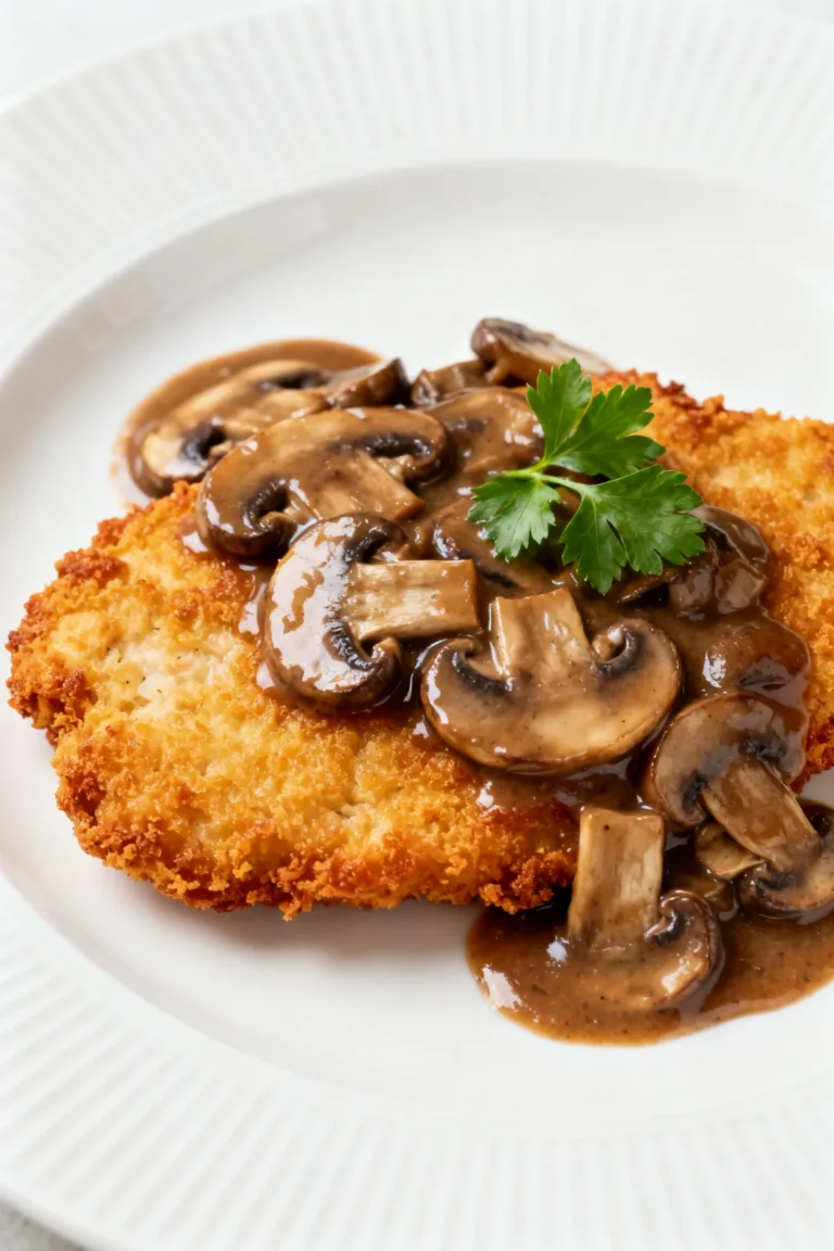 Chicken Schnitzel with Mushroom Gravy