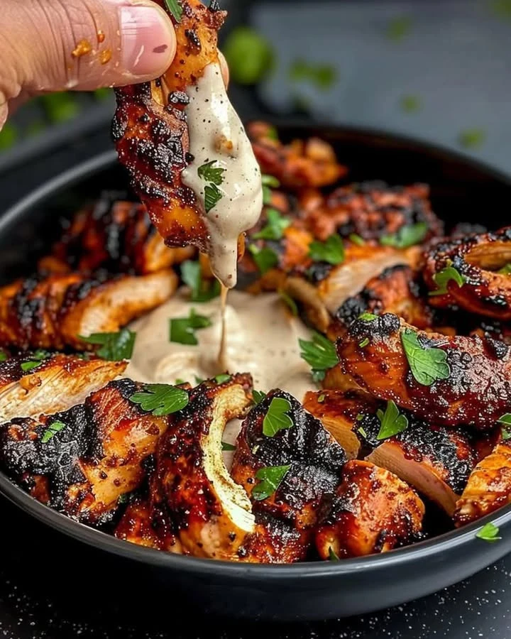 Chicken Shawarma with Creamy Garlic Sauce finished