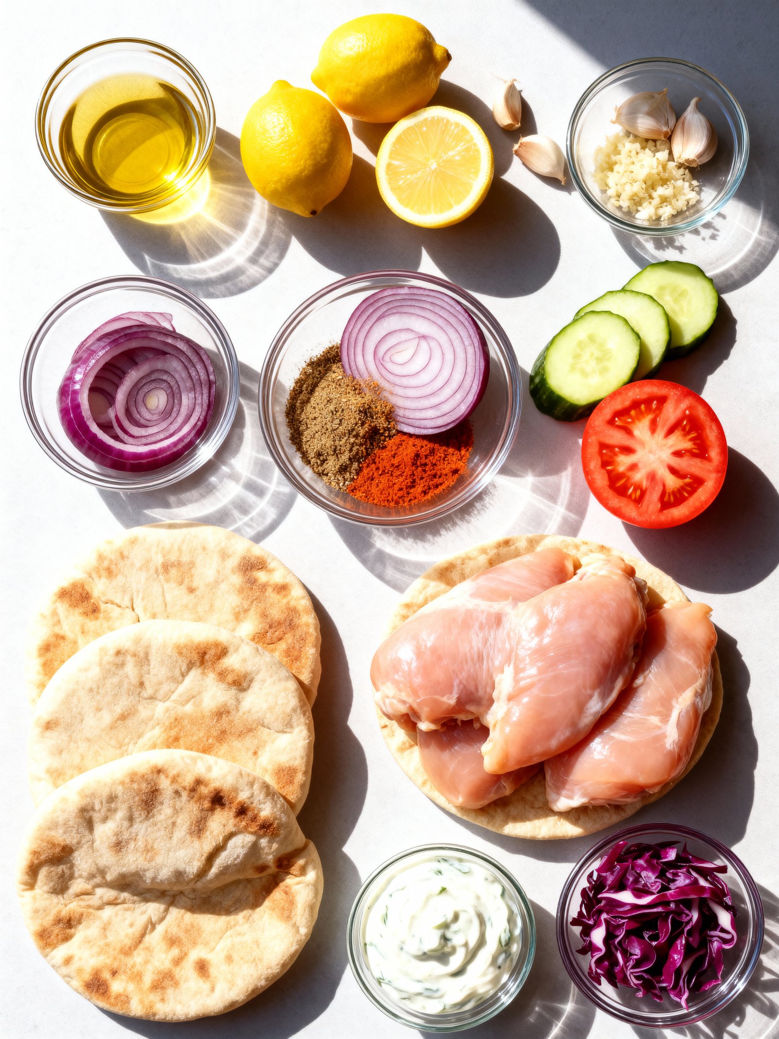 Chicken Shawarma Wraps ingredients