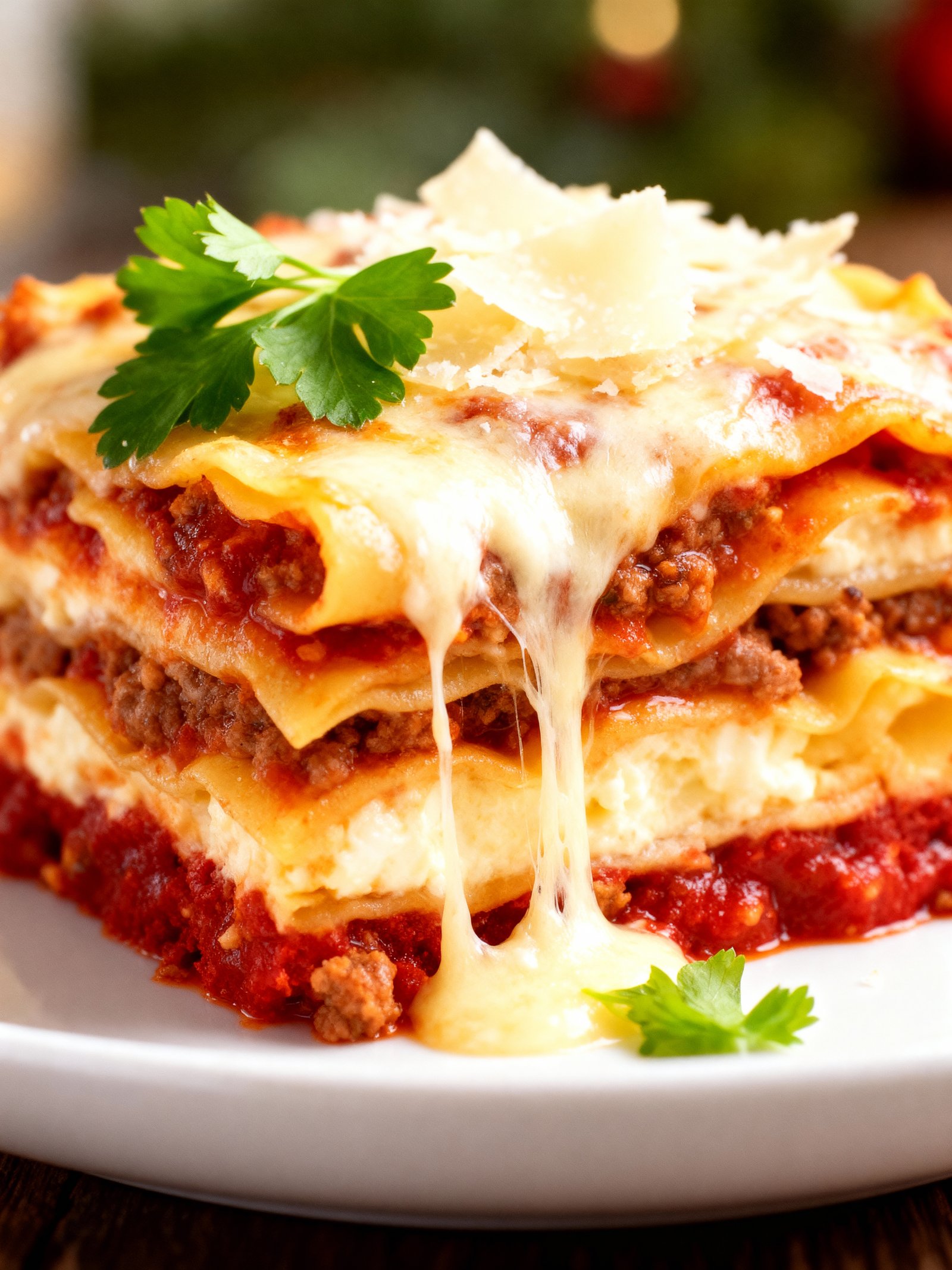 Christmas Lasagna Recipe finished