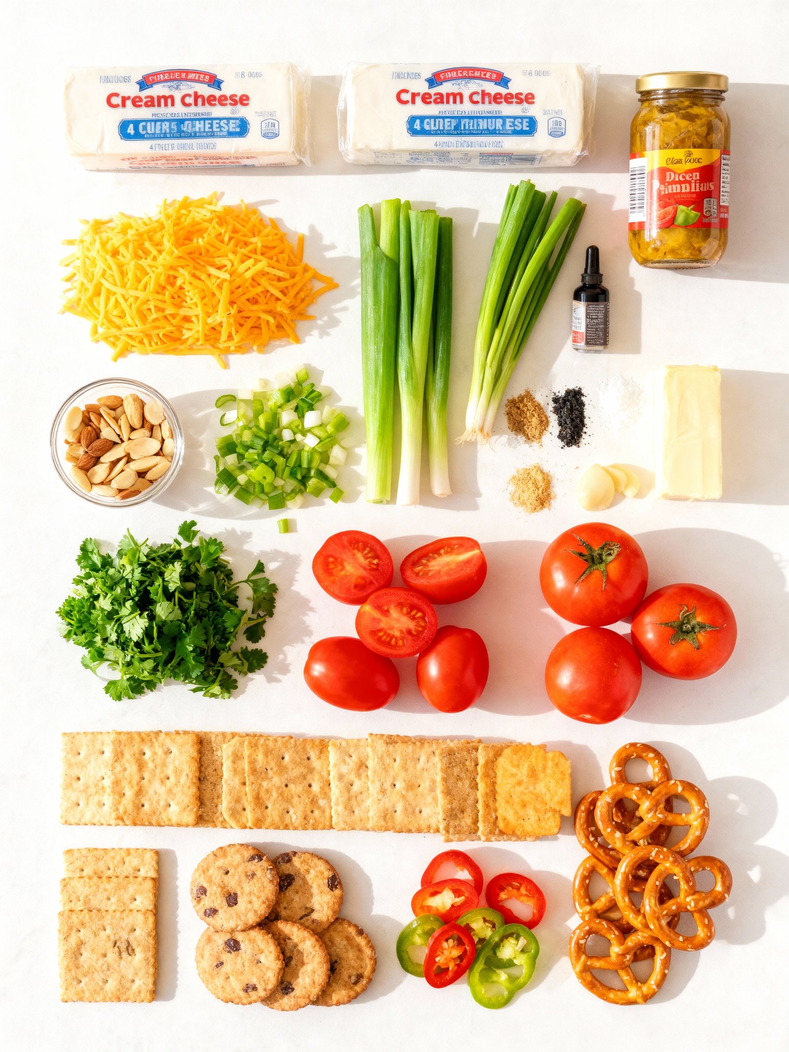 Christmas Tree Cheese Ball ingredients