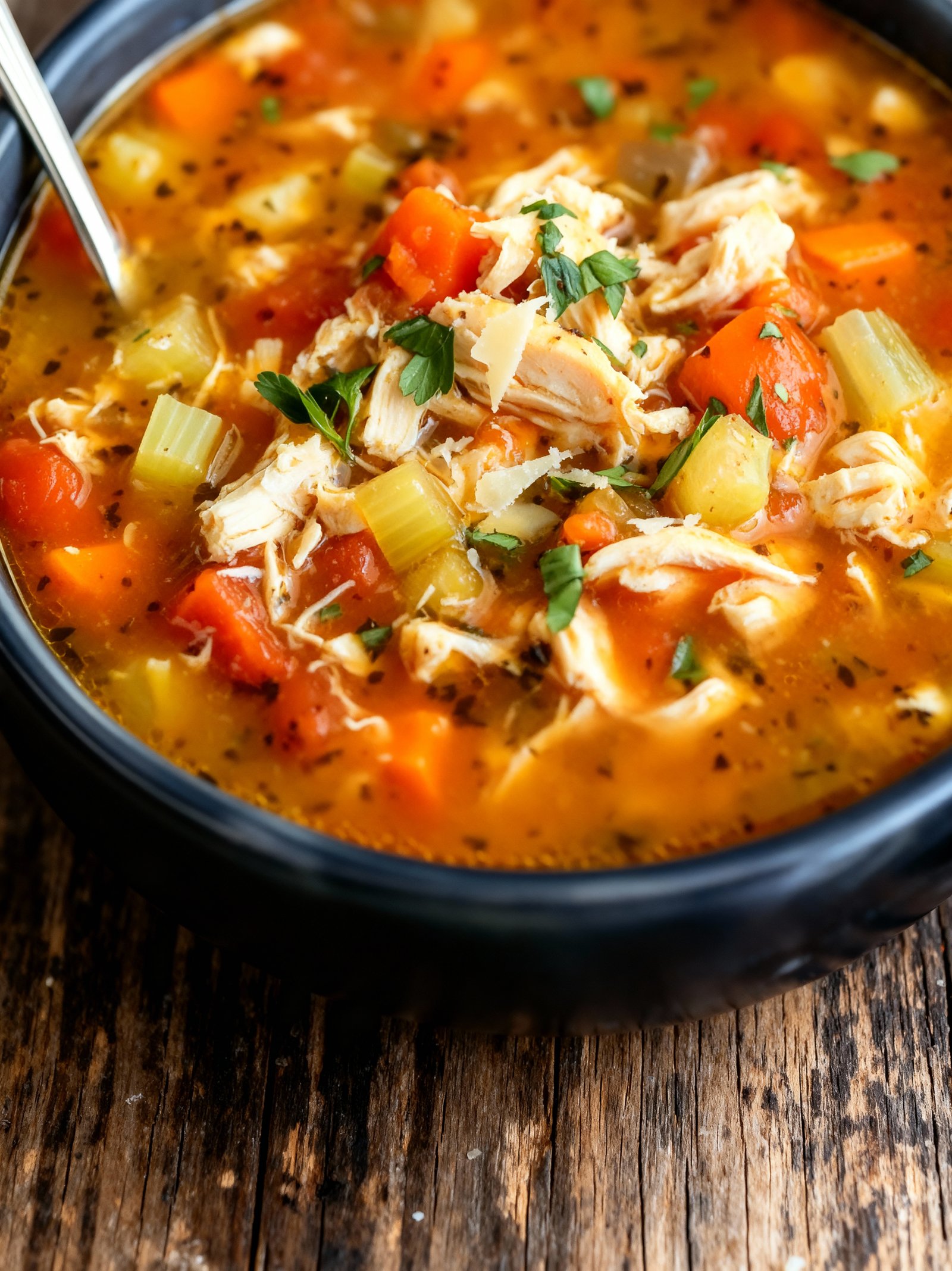 Copycat Carrabbas Spicy Chicken Soup finished