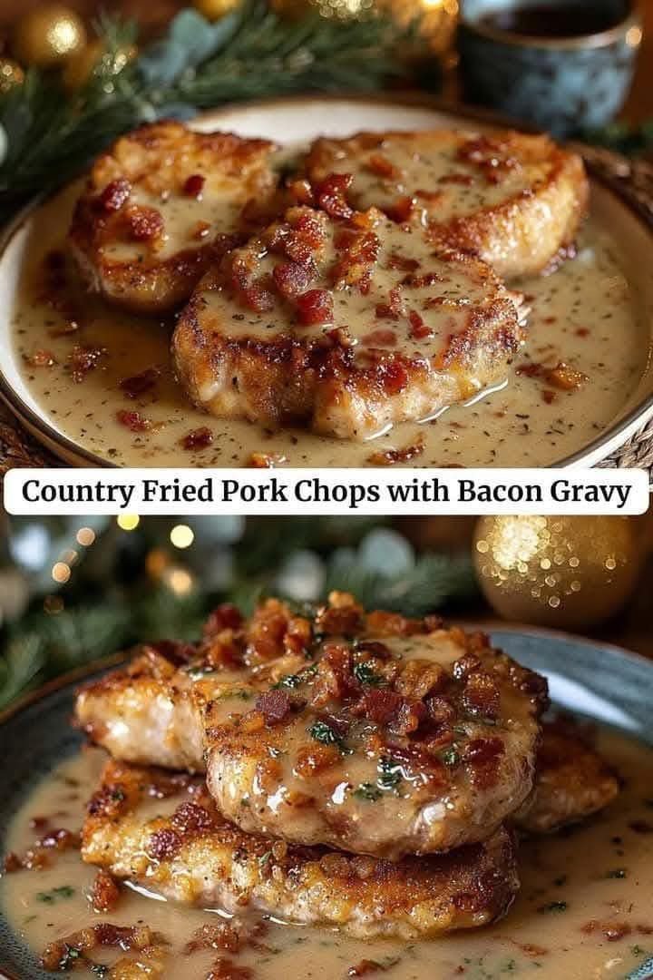 Country Fried Pork Chops with Bacon Gravy ingredients