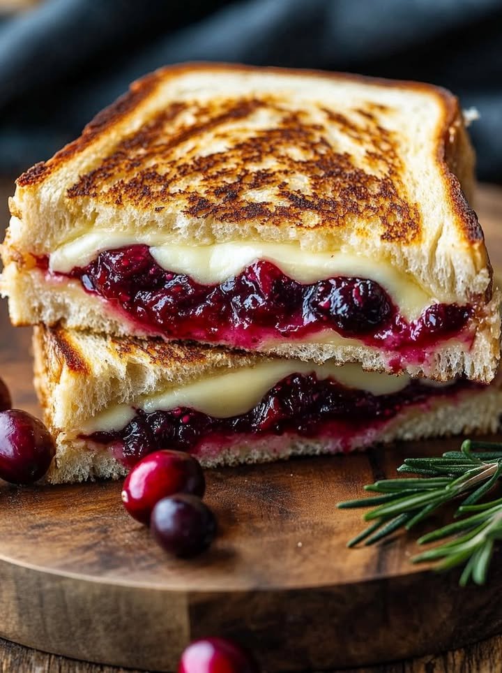 Cranberry Brie and Mozzarella Grilled Sandwich ingredients