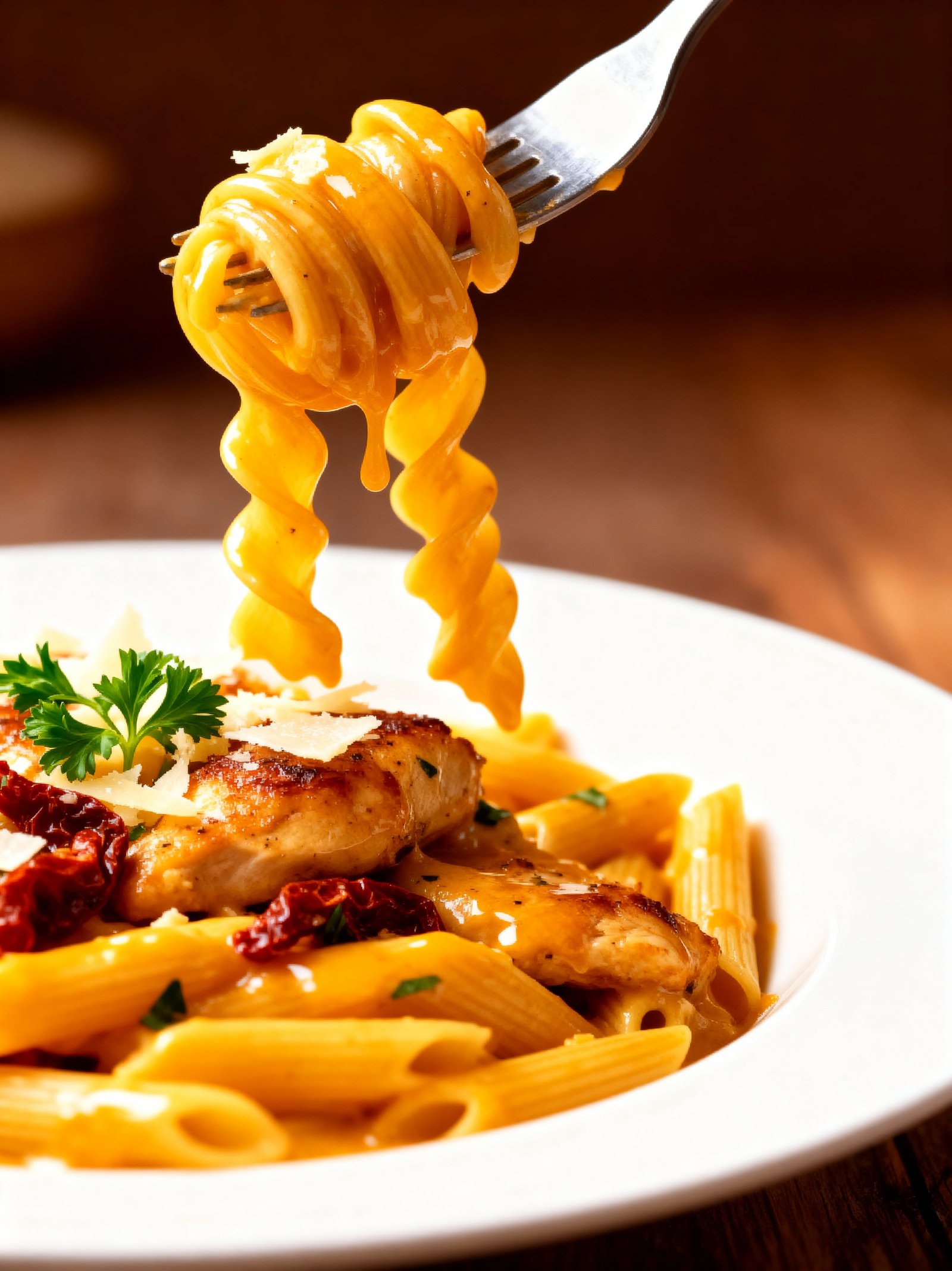 Creamy Marry Me Chicken Pasta finished