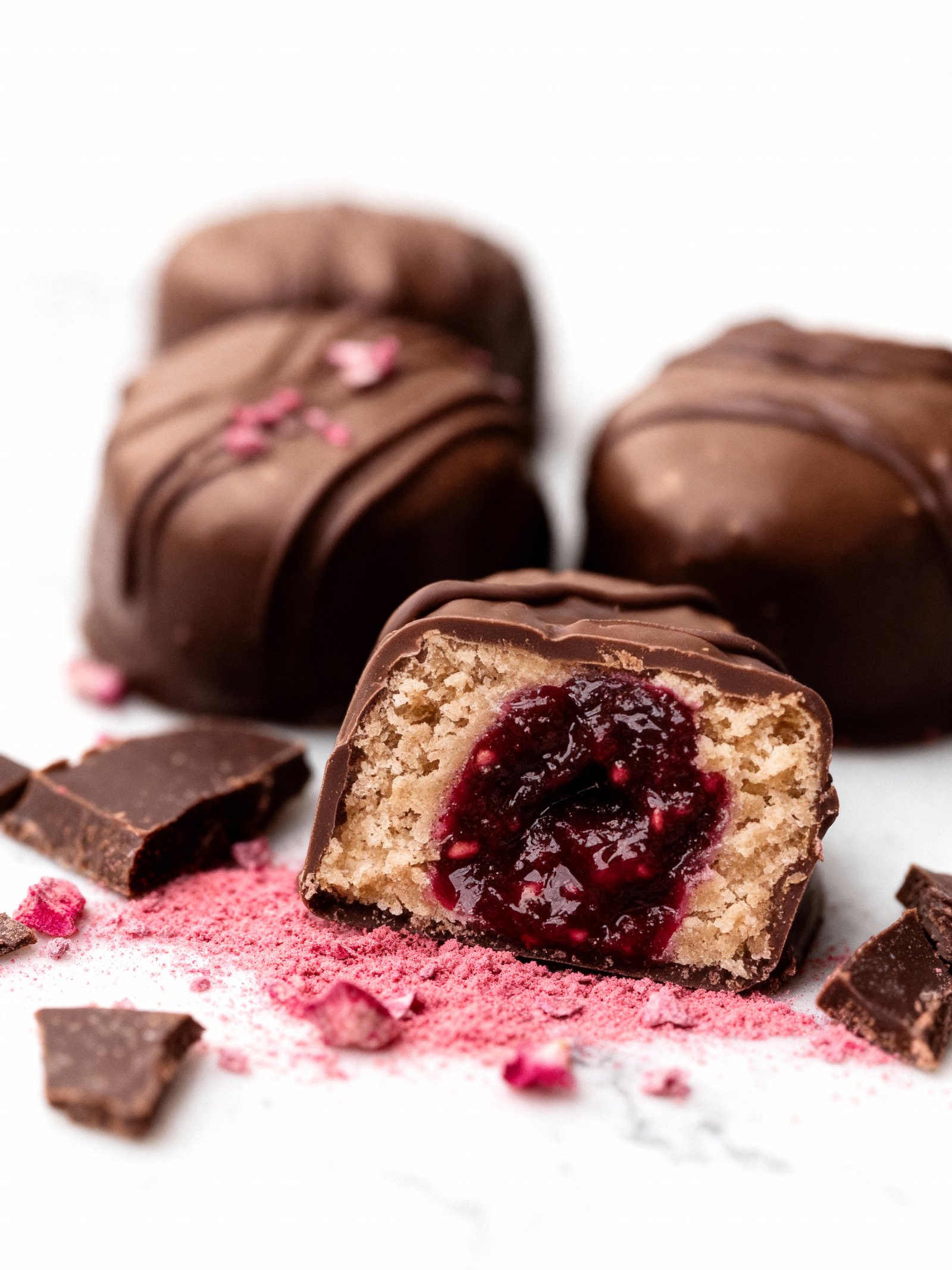 Elegant Raspberry Chocolate Truffles finished