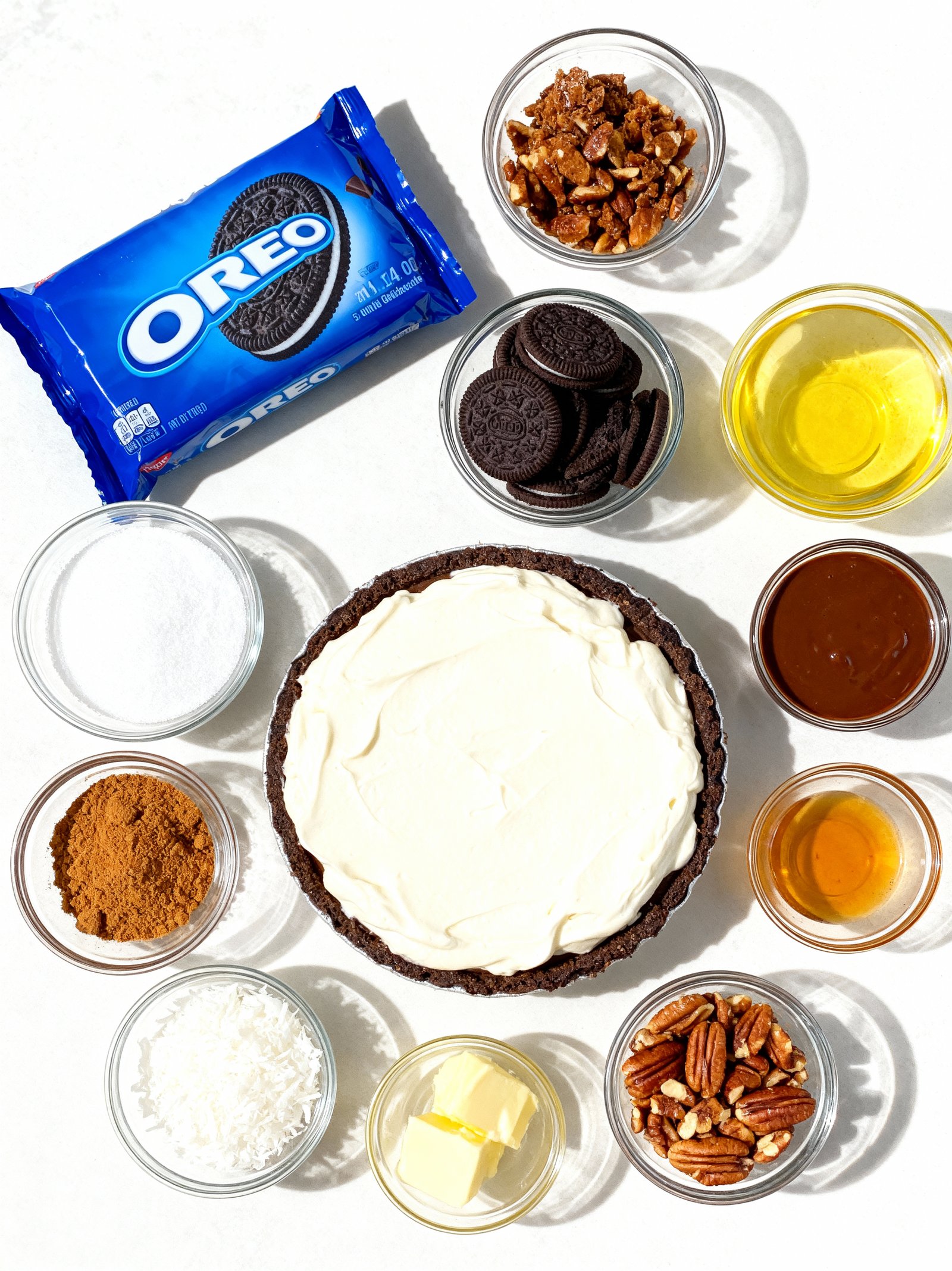 German Chocolate Cheesecake No Bake ingredients